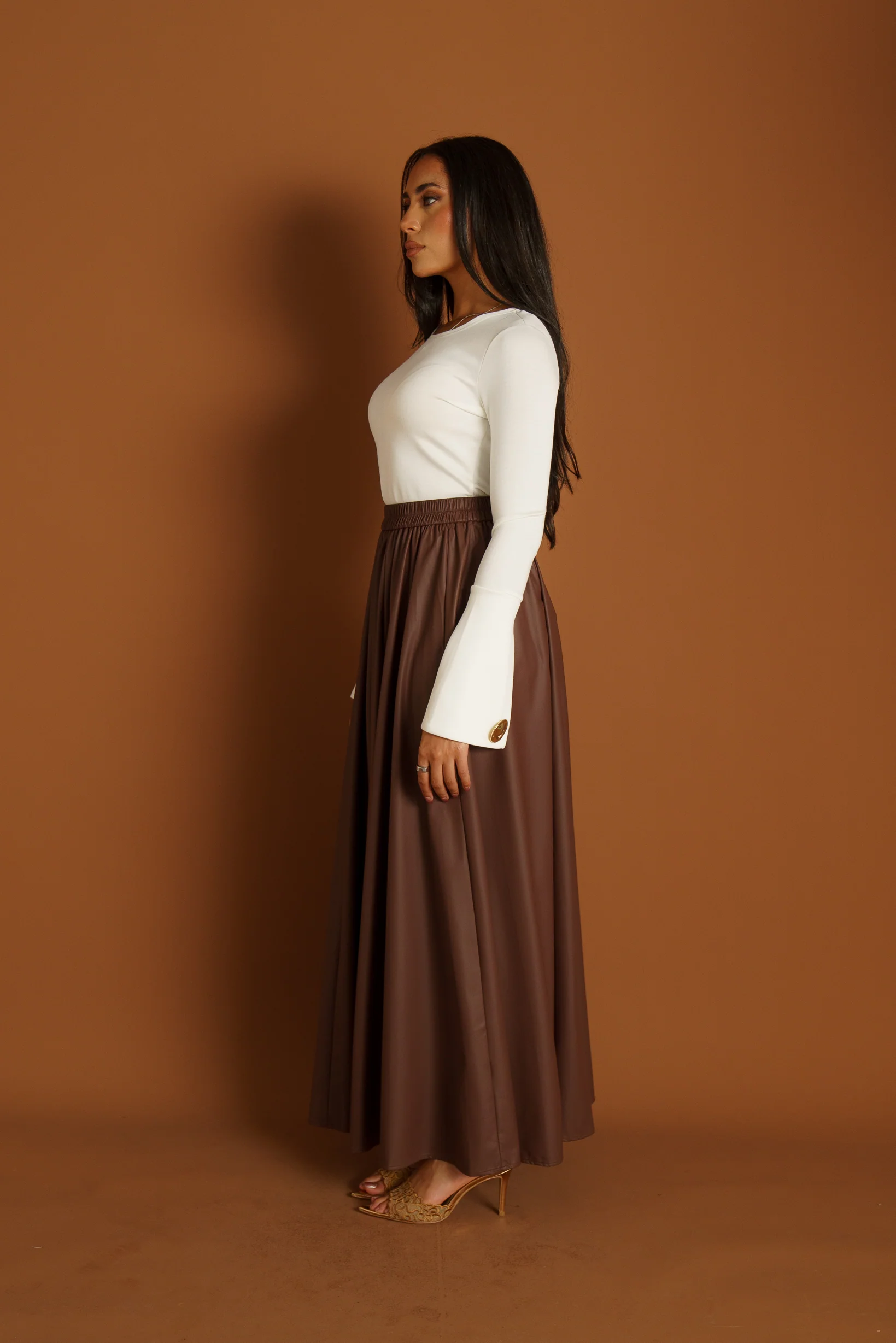 Runway Leather Skirt - Image 7