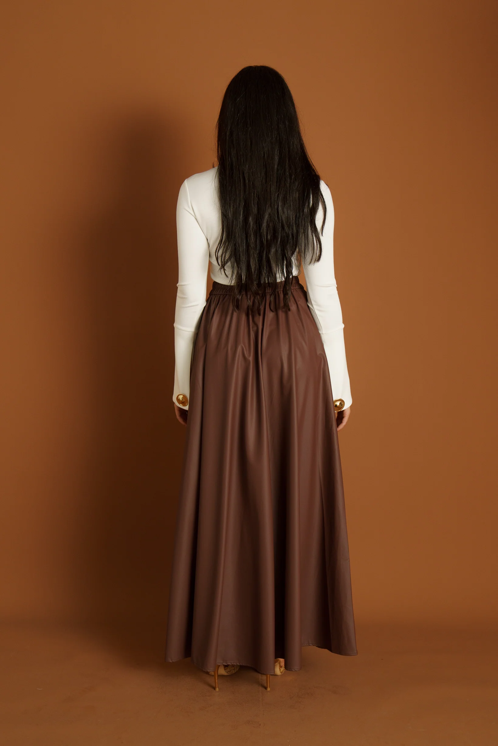 Runway Leather Skirt - Image 8
