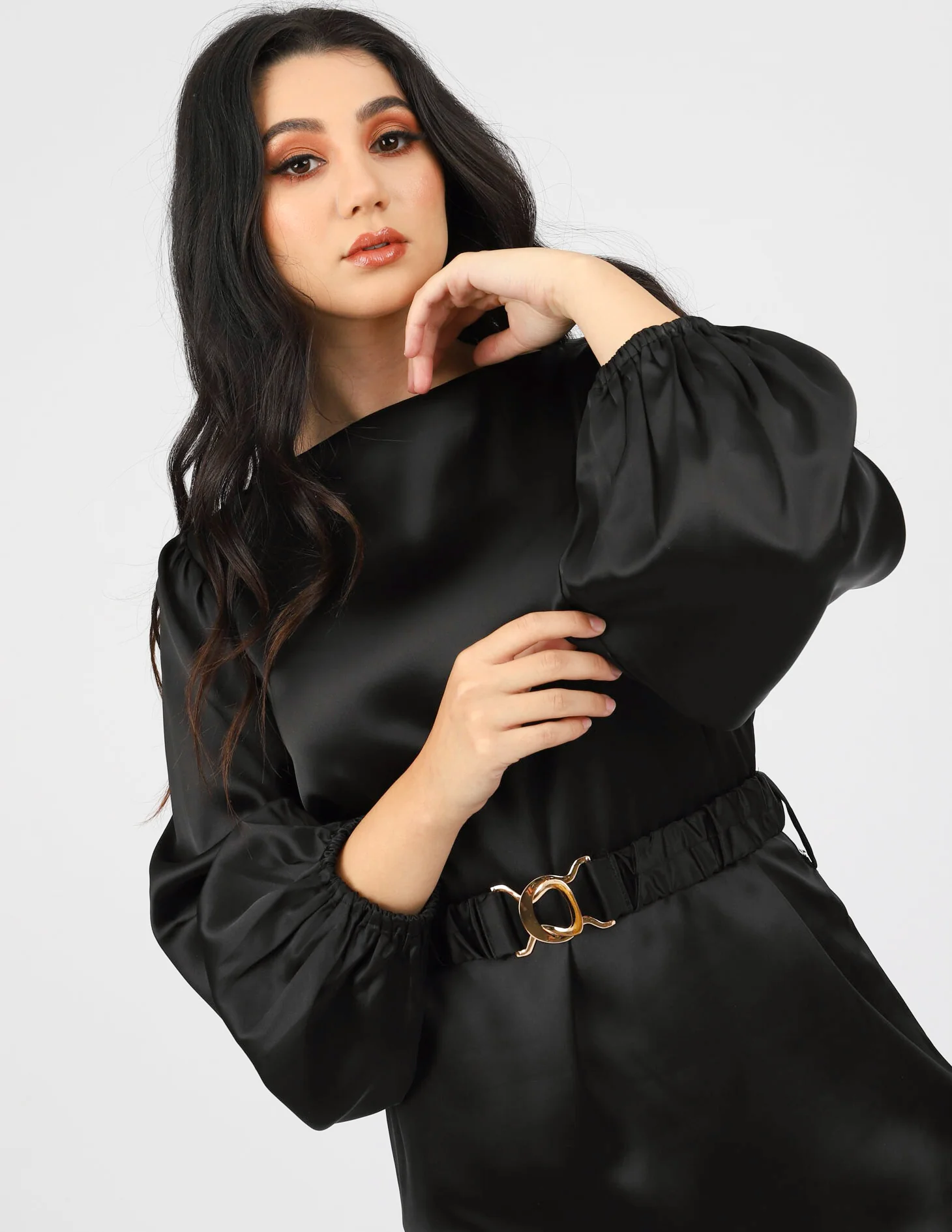 Sally Satin Rooj Belt Top - Image 11