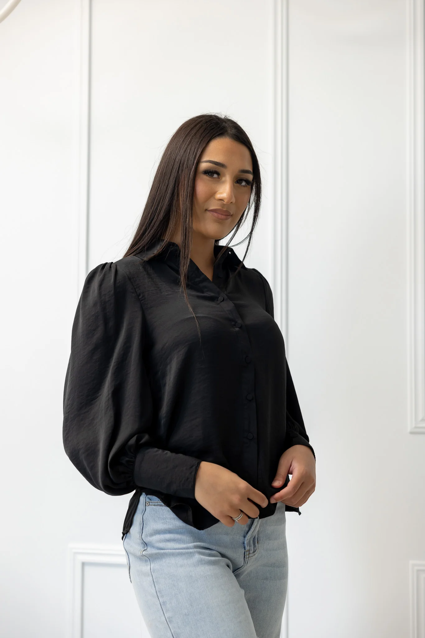 Satin Button Up Shirt - Image 25