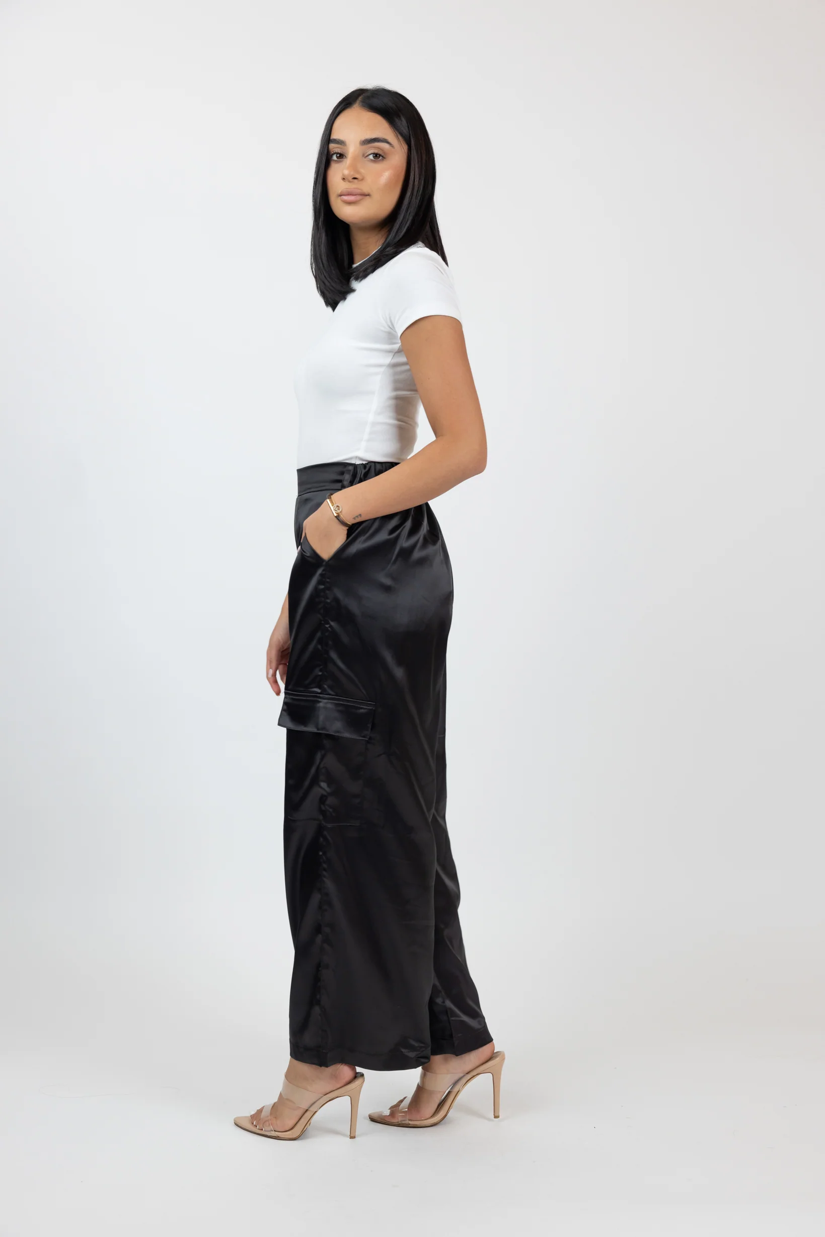 Satin Cargo Pants - Image 5
