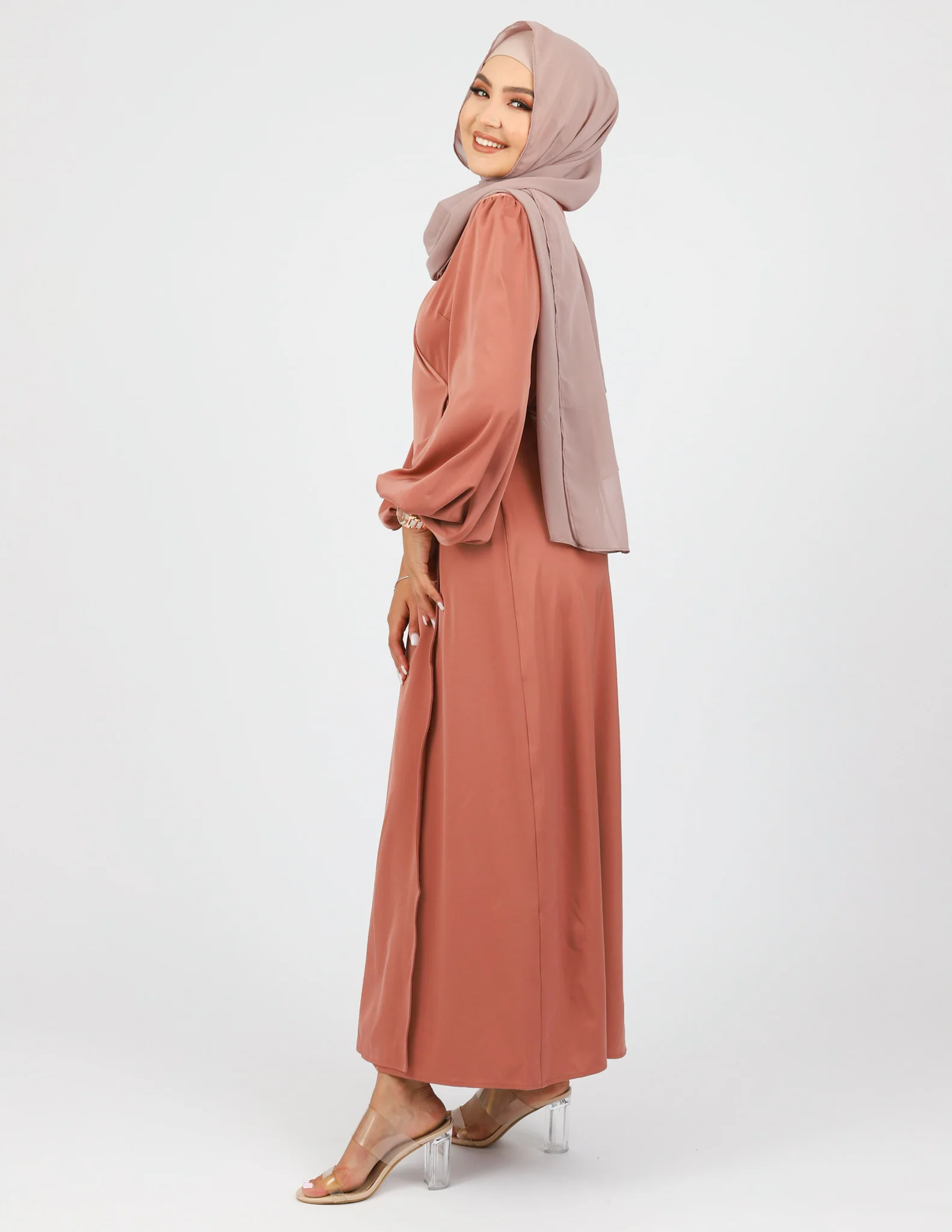 Satin Love Wrap Dress - Image 21