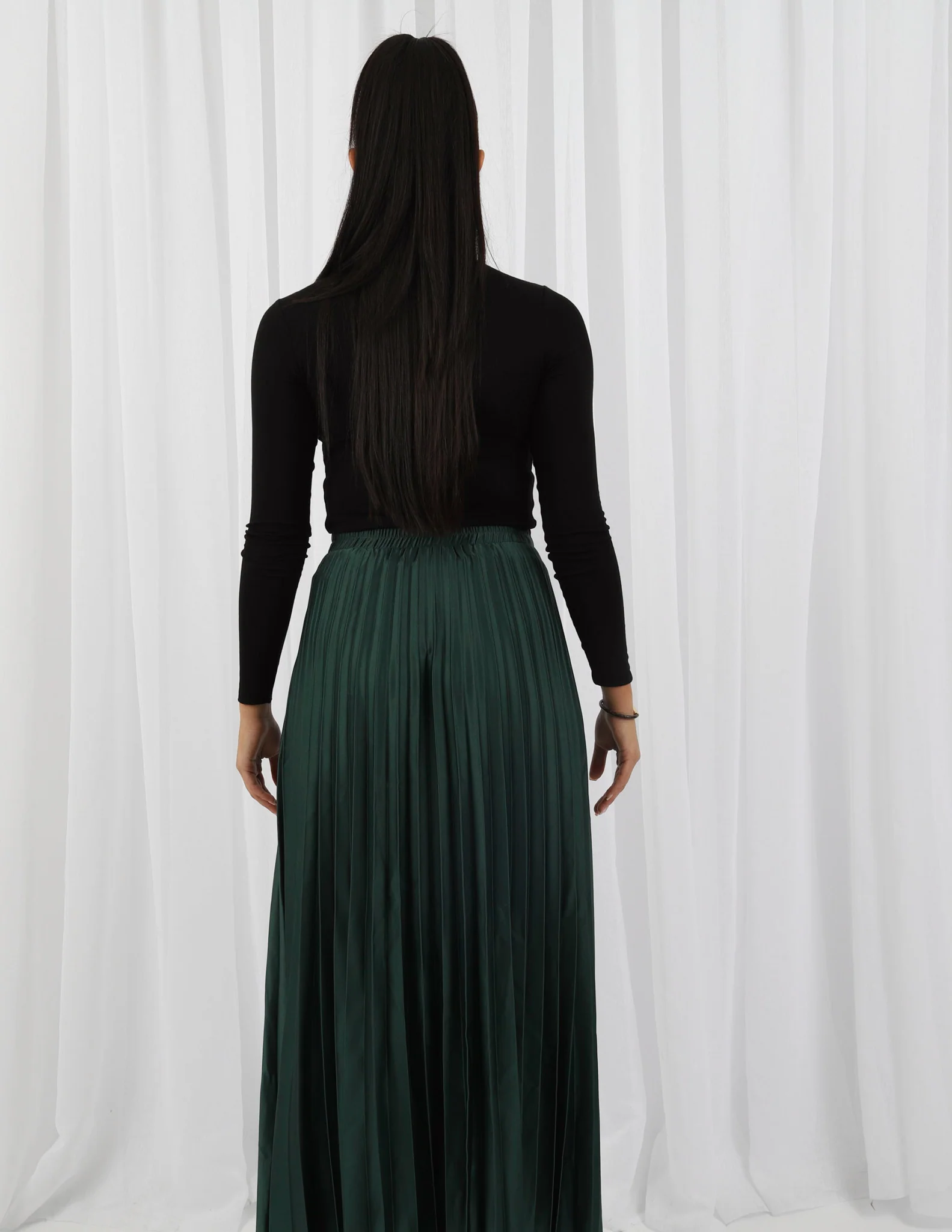 Satin Pleated Skirt - Image 15