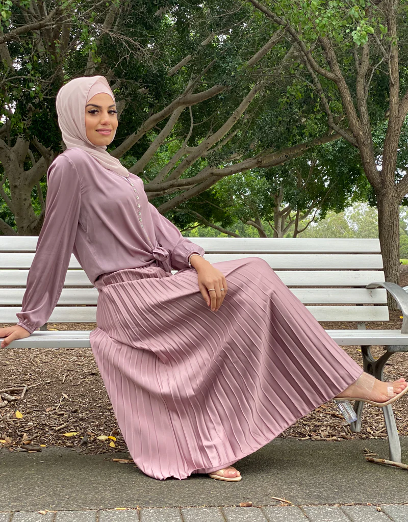 Satin Pleated Skirt - Image 22