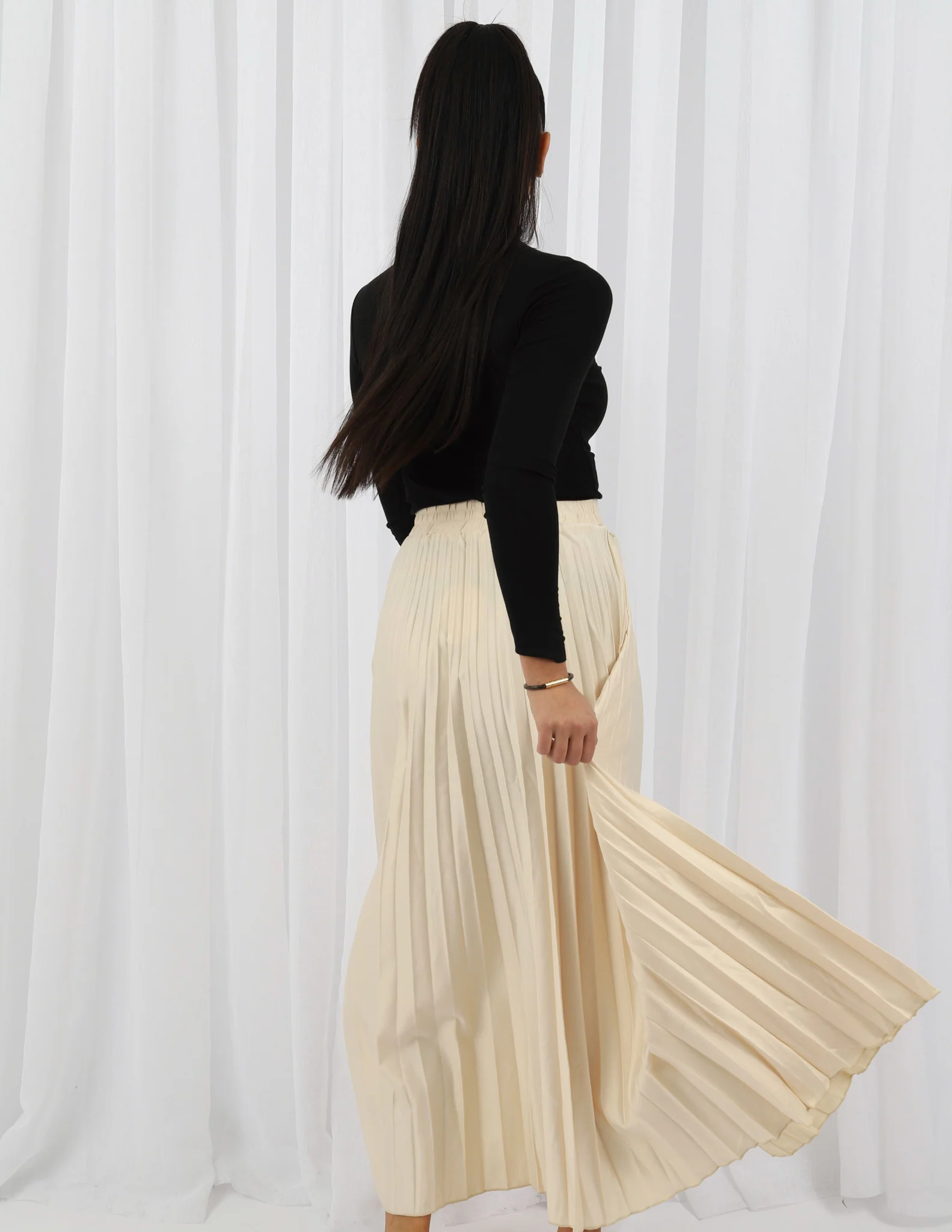 Satin Pleated Skirt - Image 9