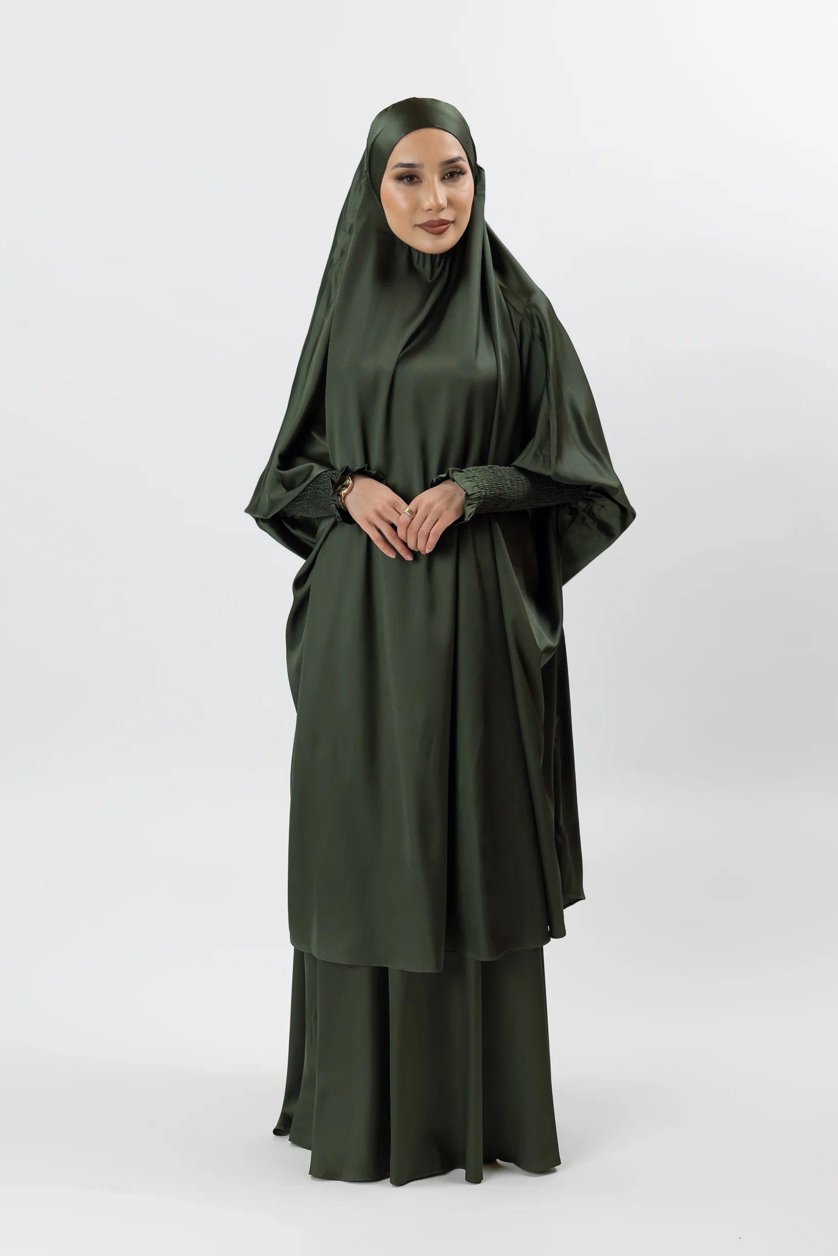 Satin Tie Back Jilbab Set - Image 11