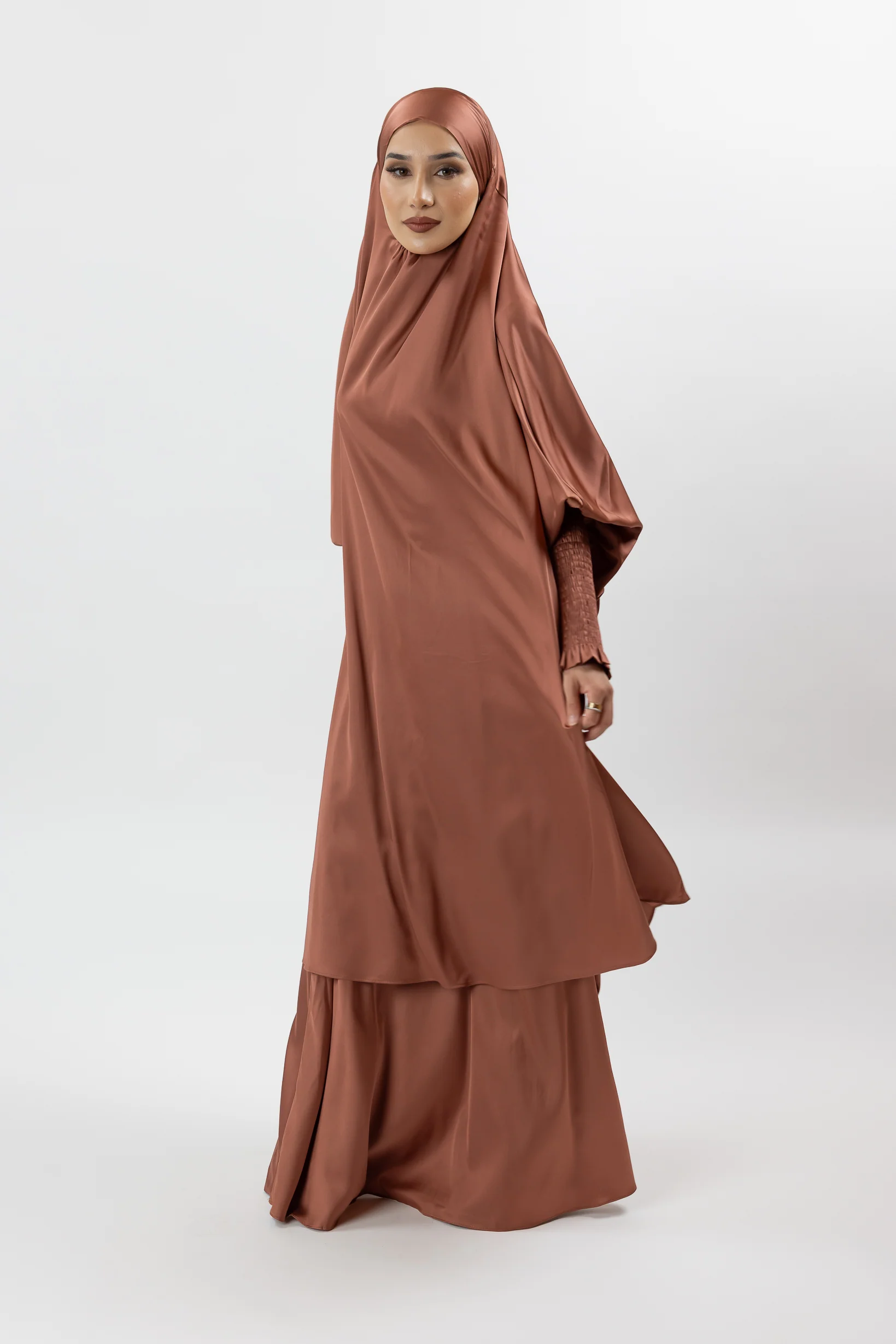 Satin Tie Back Jilbab Set - Image 17