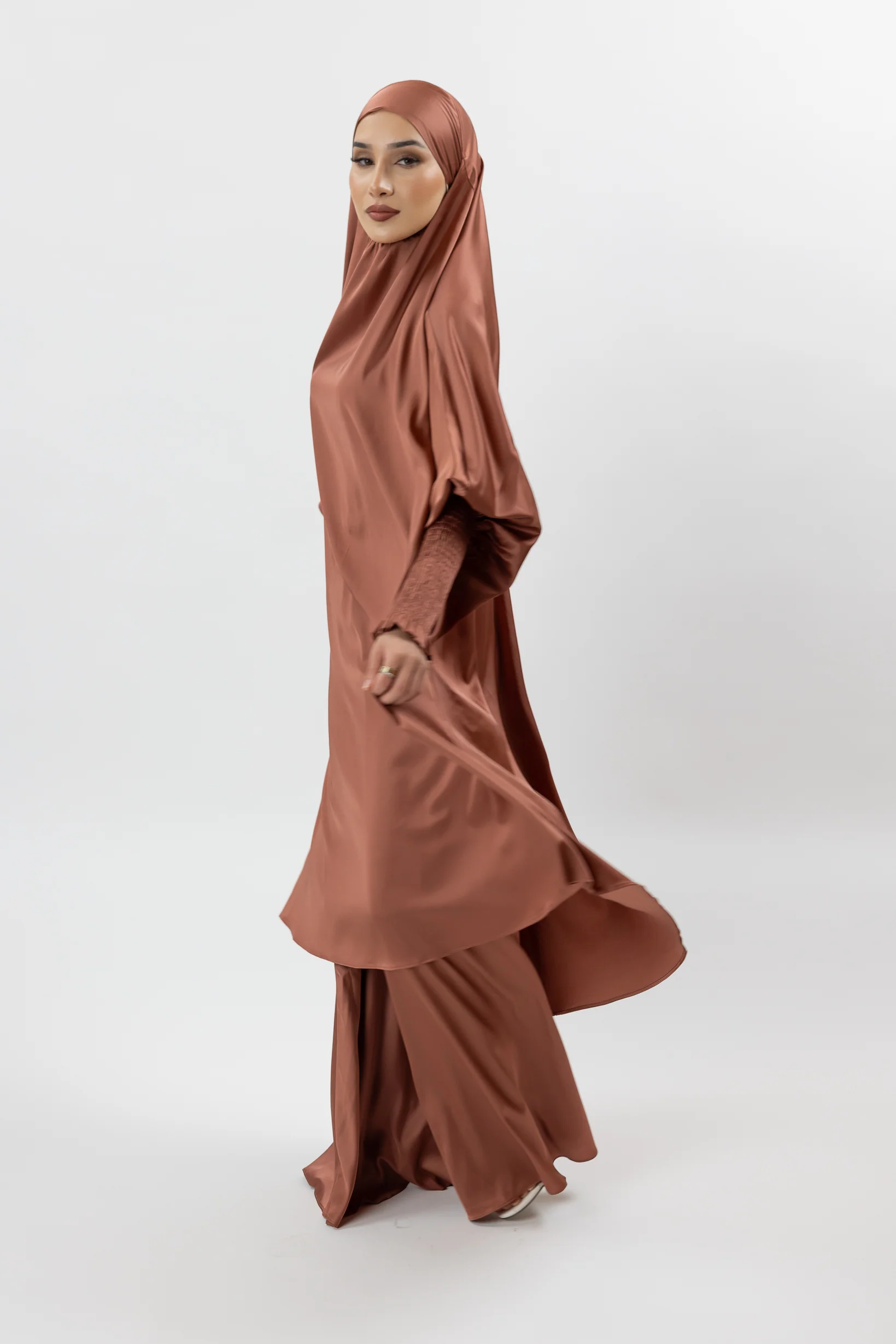 Satin Tie Back Jilbab Set - Image 19