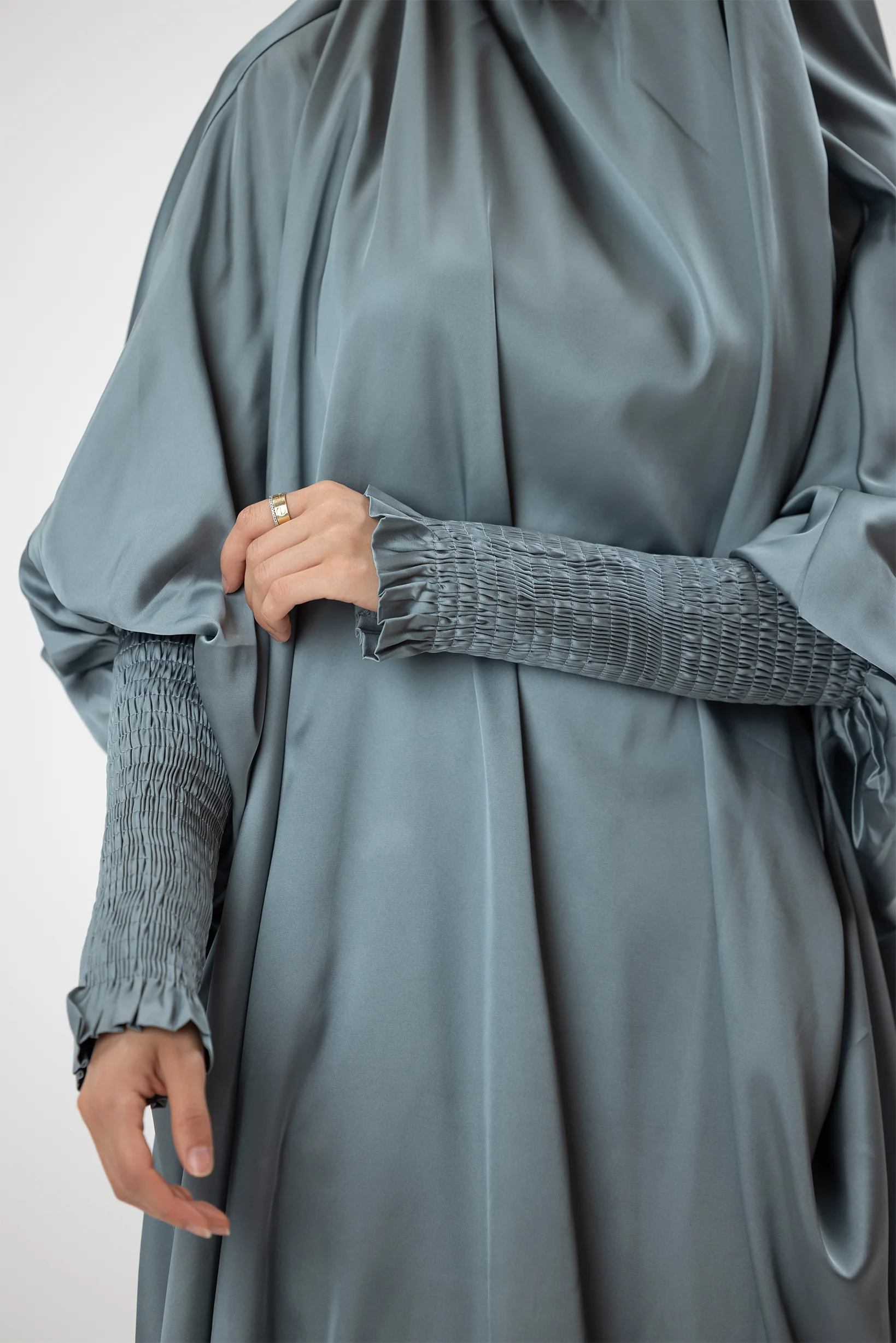 Satin Tie Back Jilbab Set - Image 25