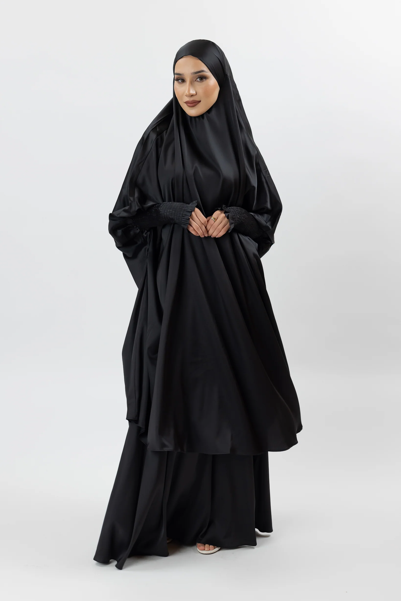 Satin Tie Back Jilbab Set - Image 7