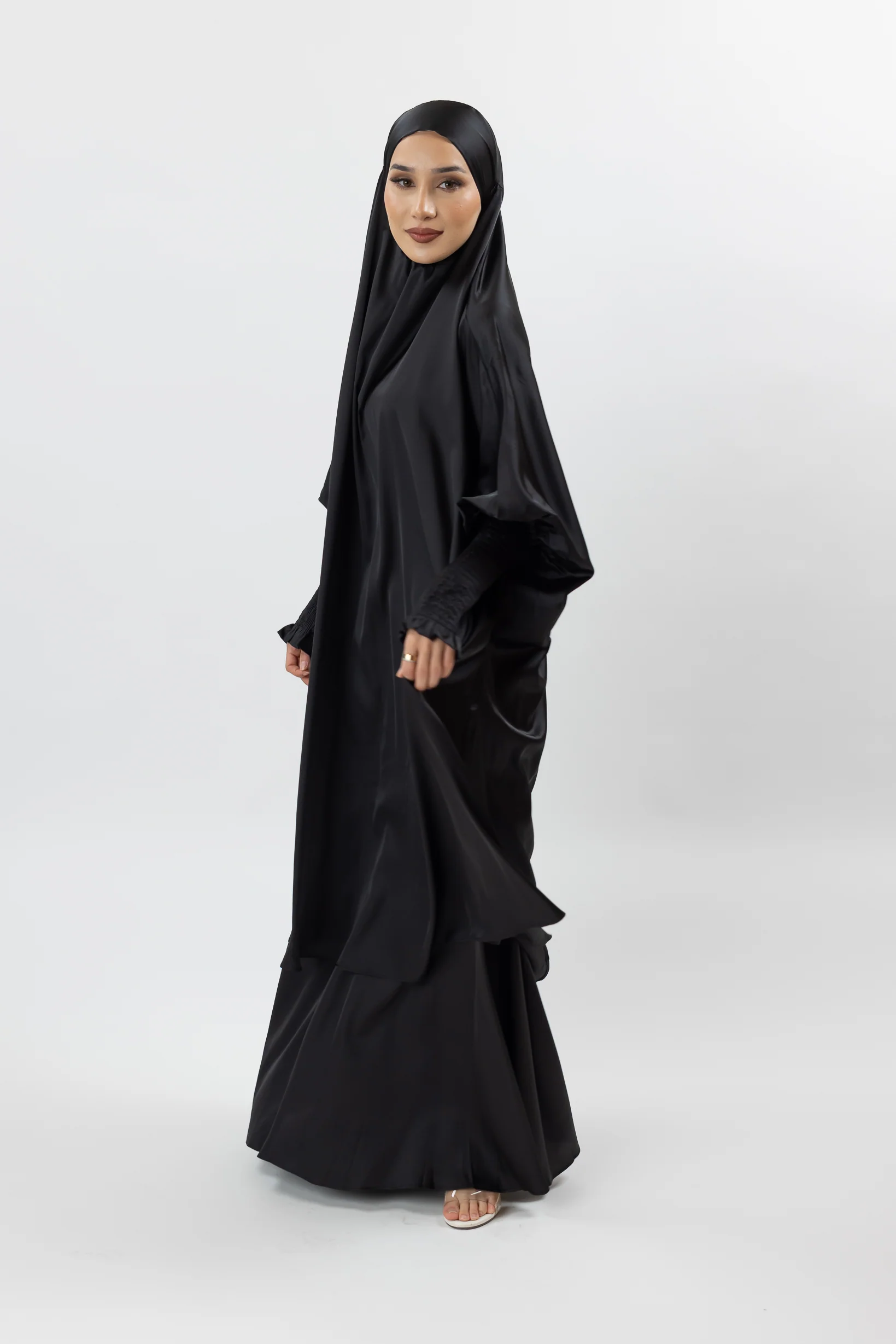 Satin Tie Back Jilbab Set - Image 8