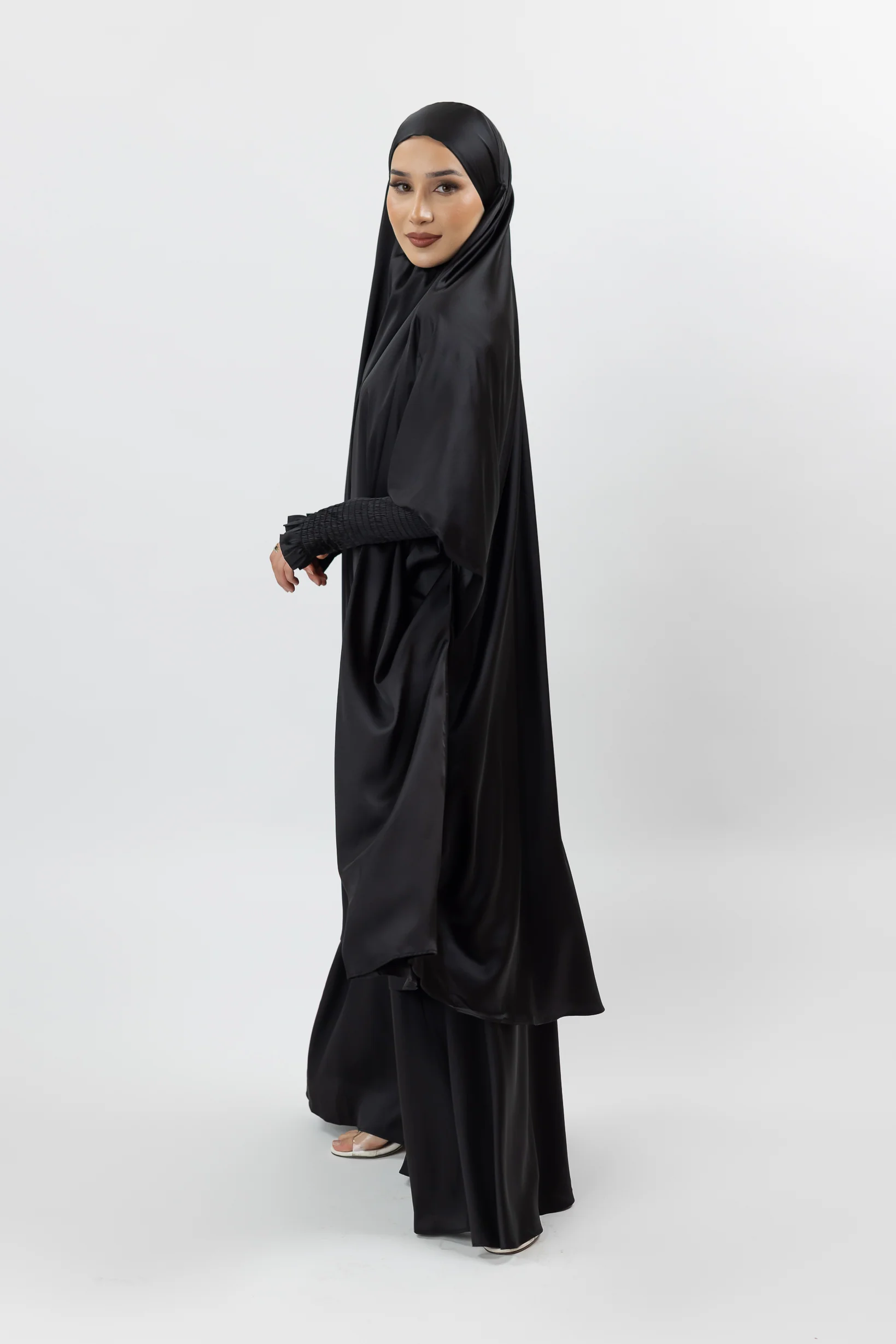 Satin Tie Back Jilbab Set - Image 9
