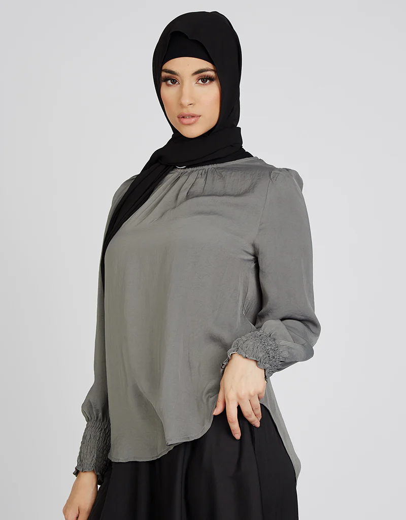 Scrunch Cuff Loop Blouse - Image 14