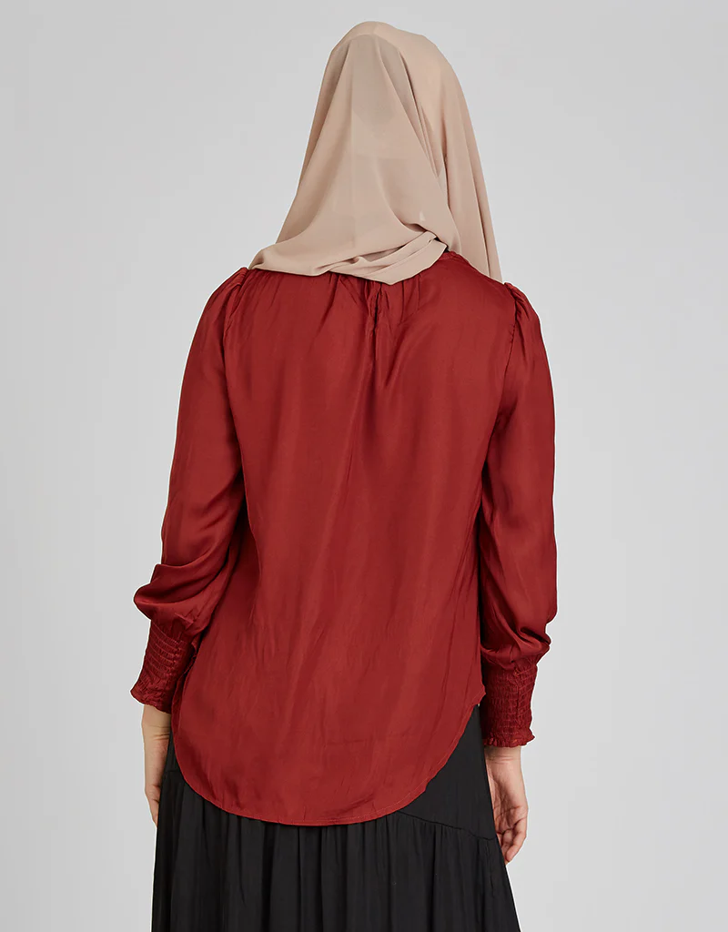 Scrunch Cuff Loop Blouse - Image 4