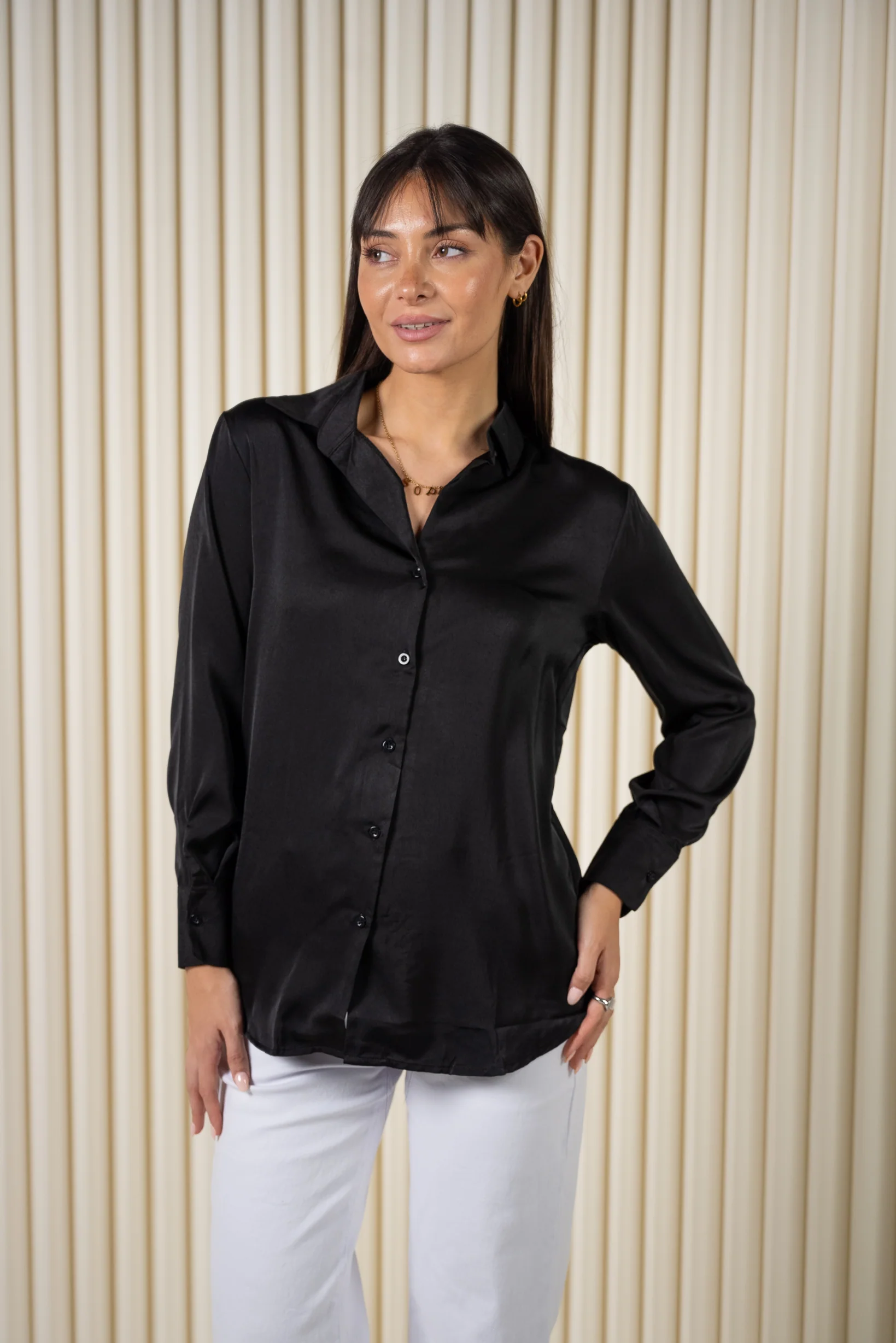Sera Satin Shirt - Image 9