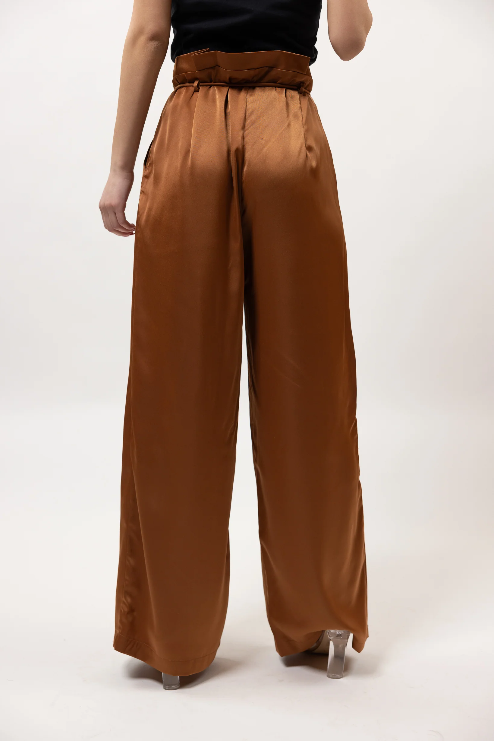 Sera Satin Wide Leg Pants - Image 4
