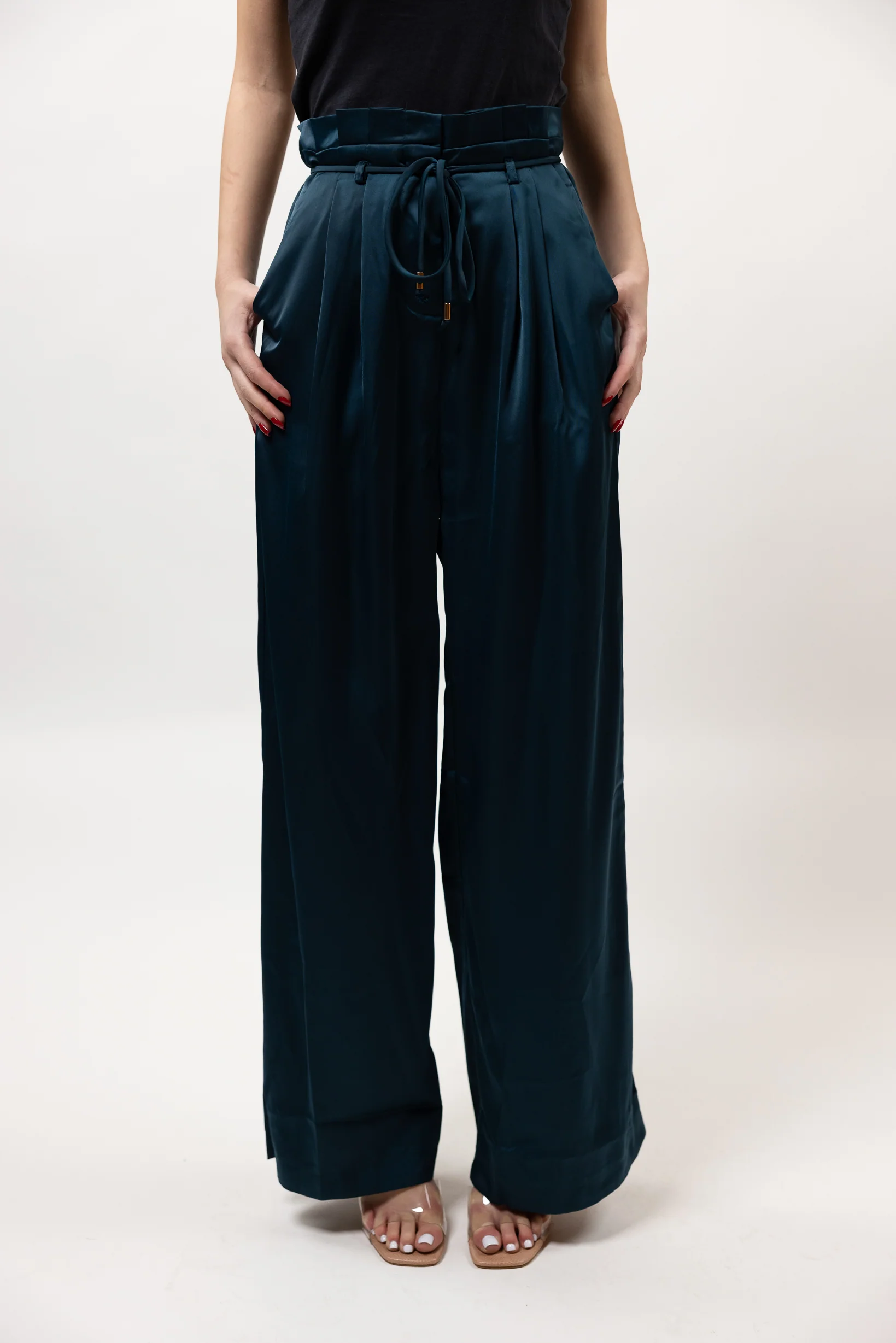 Sera Satin Wide Leg Pants - Image 5