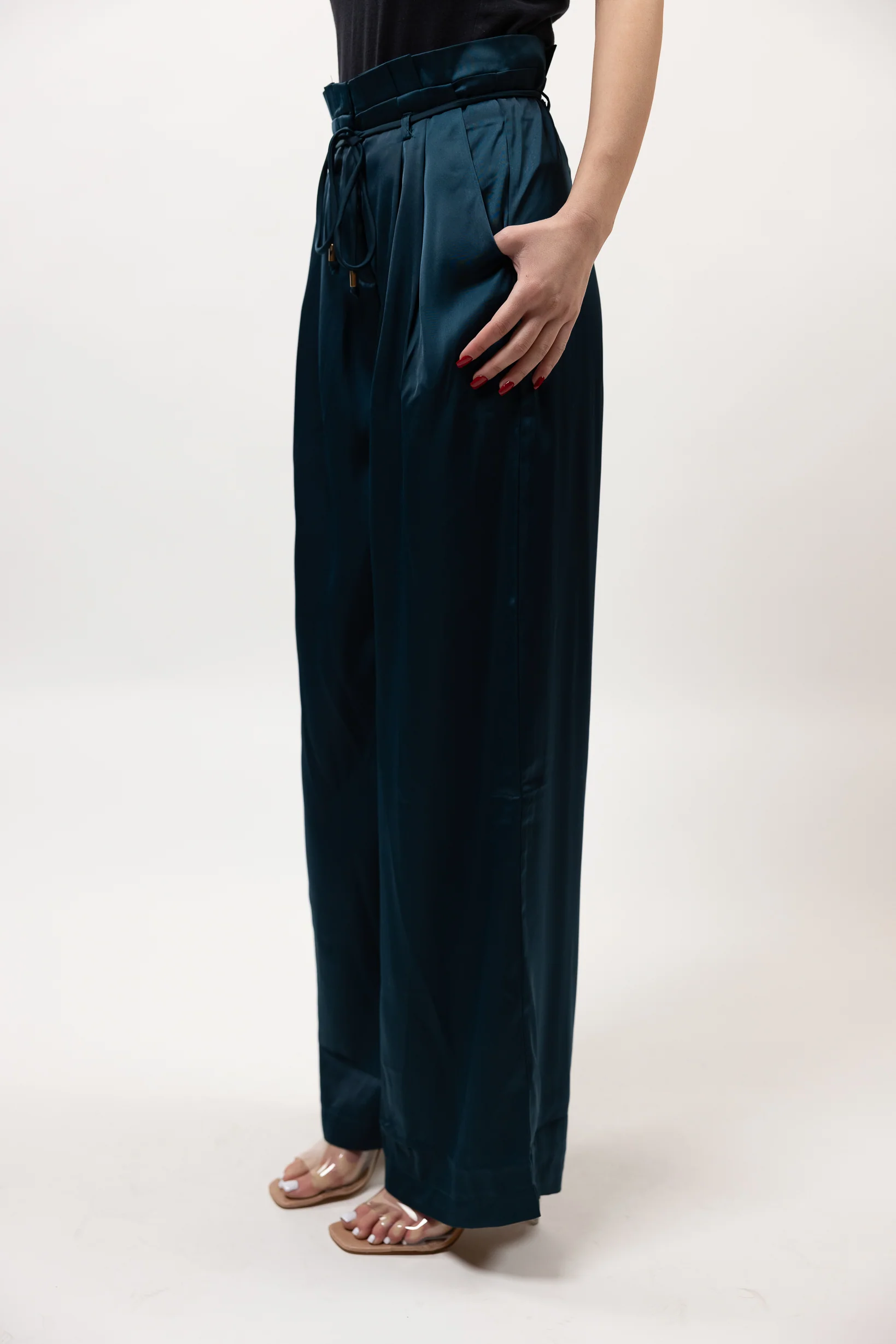 Sera Satin Wide Leg Pants - Image 7