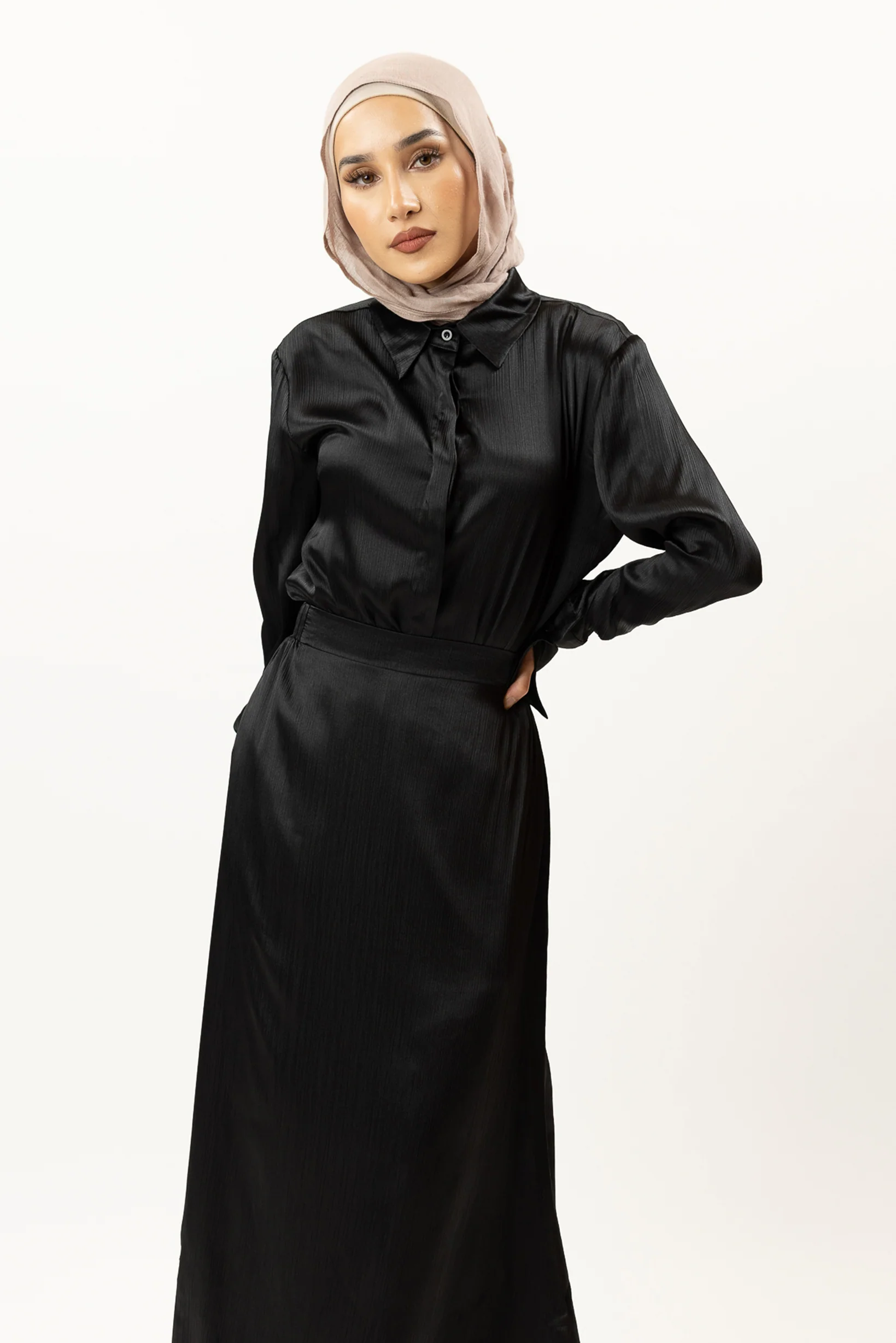 Serene Satin Split Top - Image 13