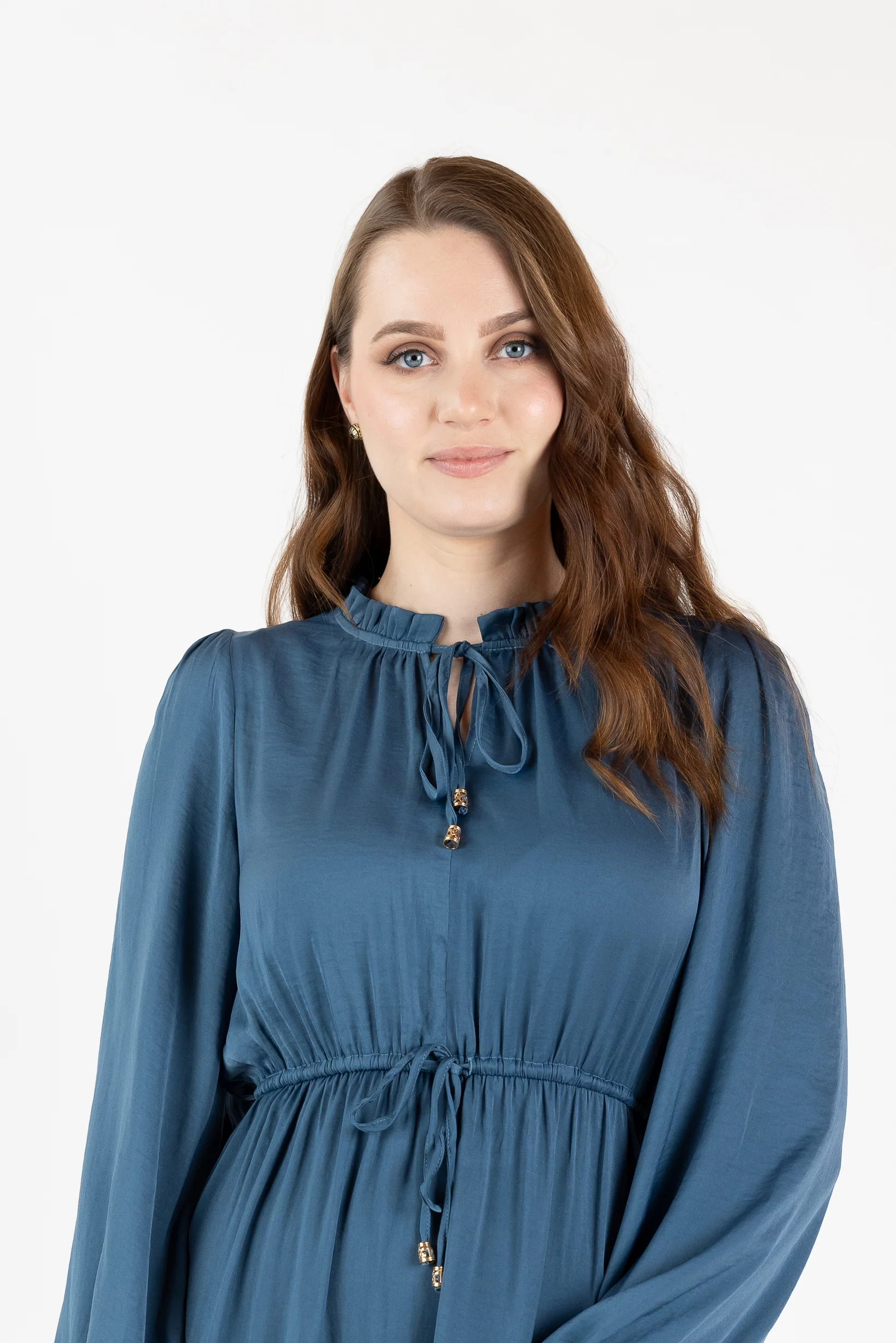 Shaye Satin Tiered Dress - Image 11