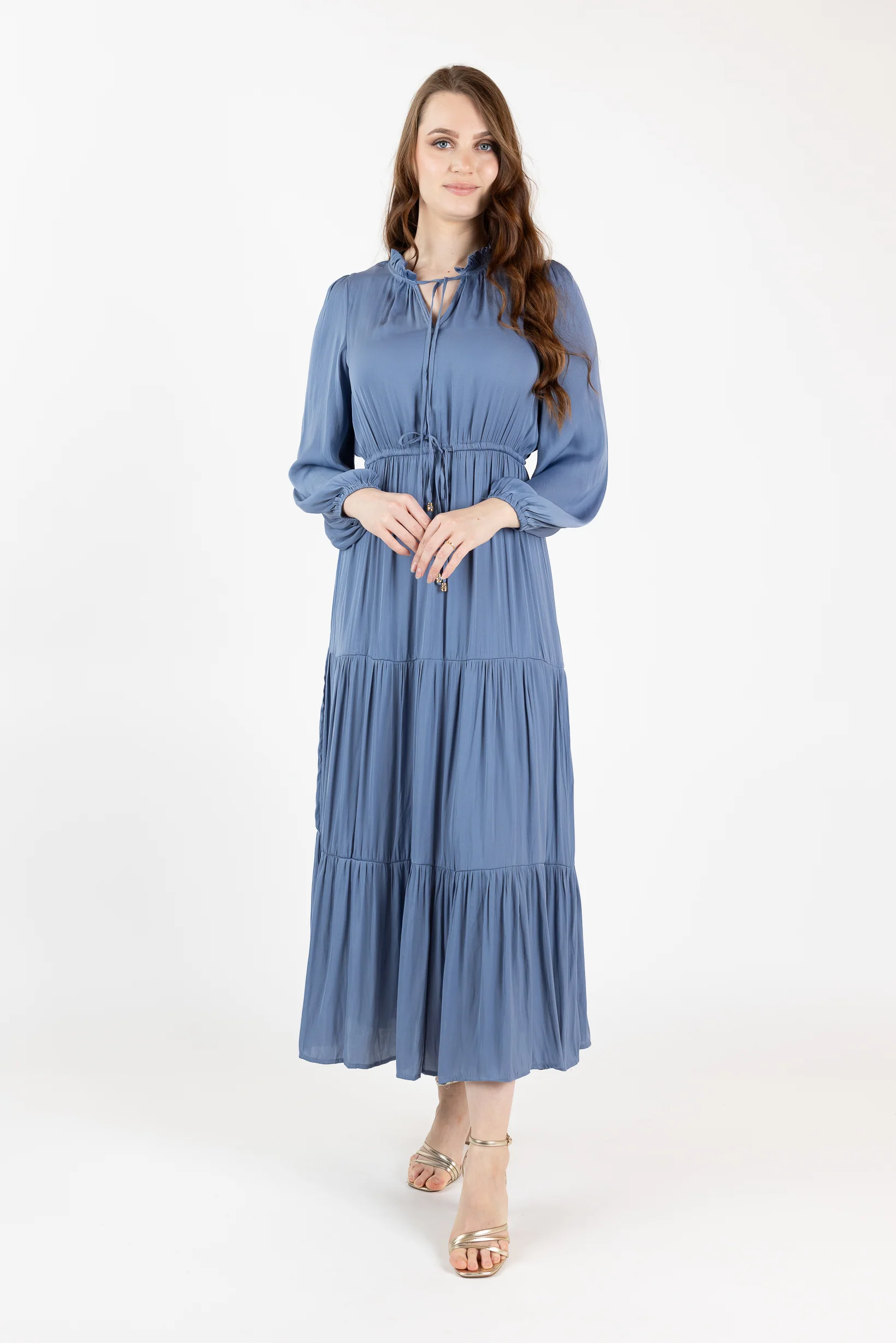 Shaye Satin Tiered Dress - Image 5