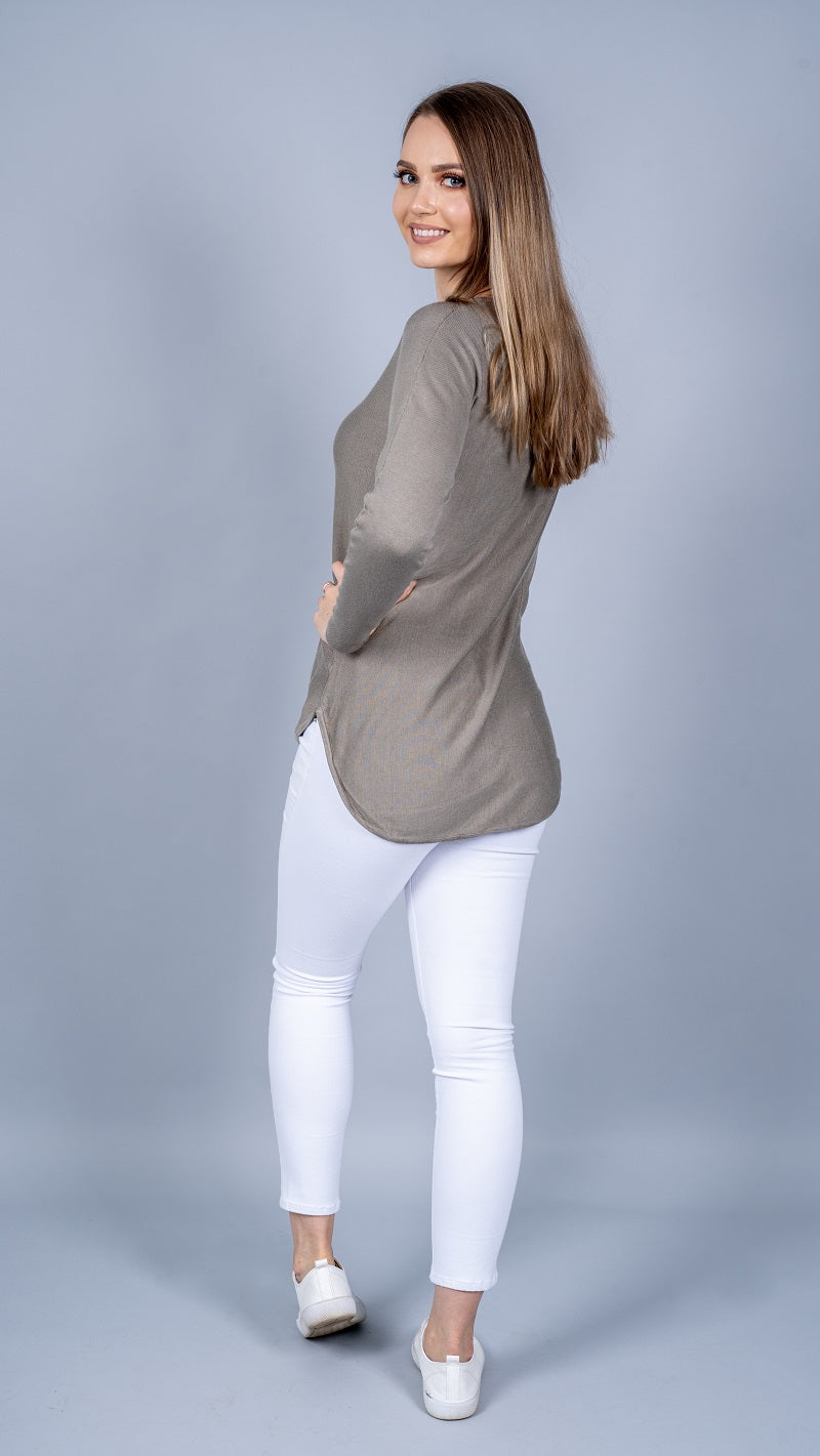 Short Knit Loop Top - Light Shades - Image 21