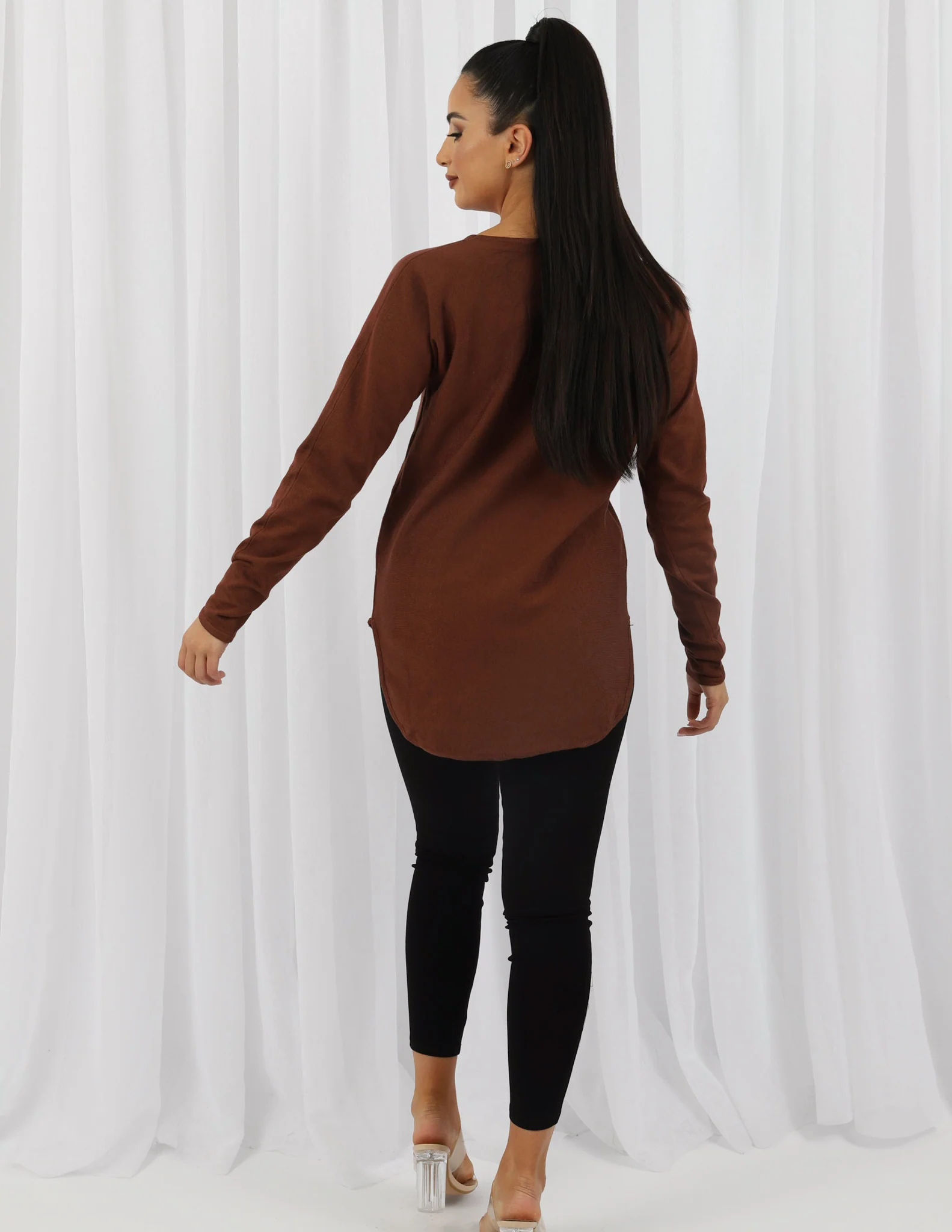 Short Knit Loop Top - Dark Shades - Image 5