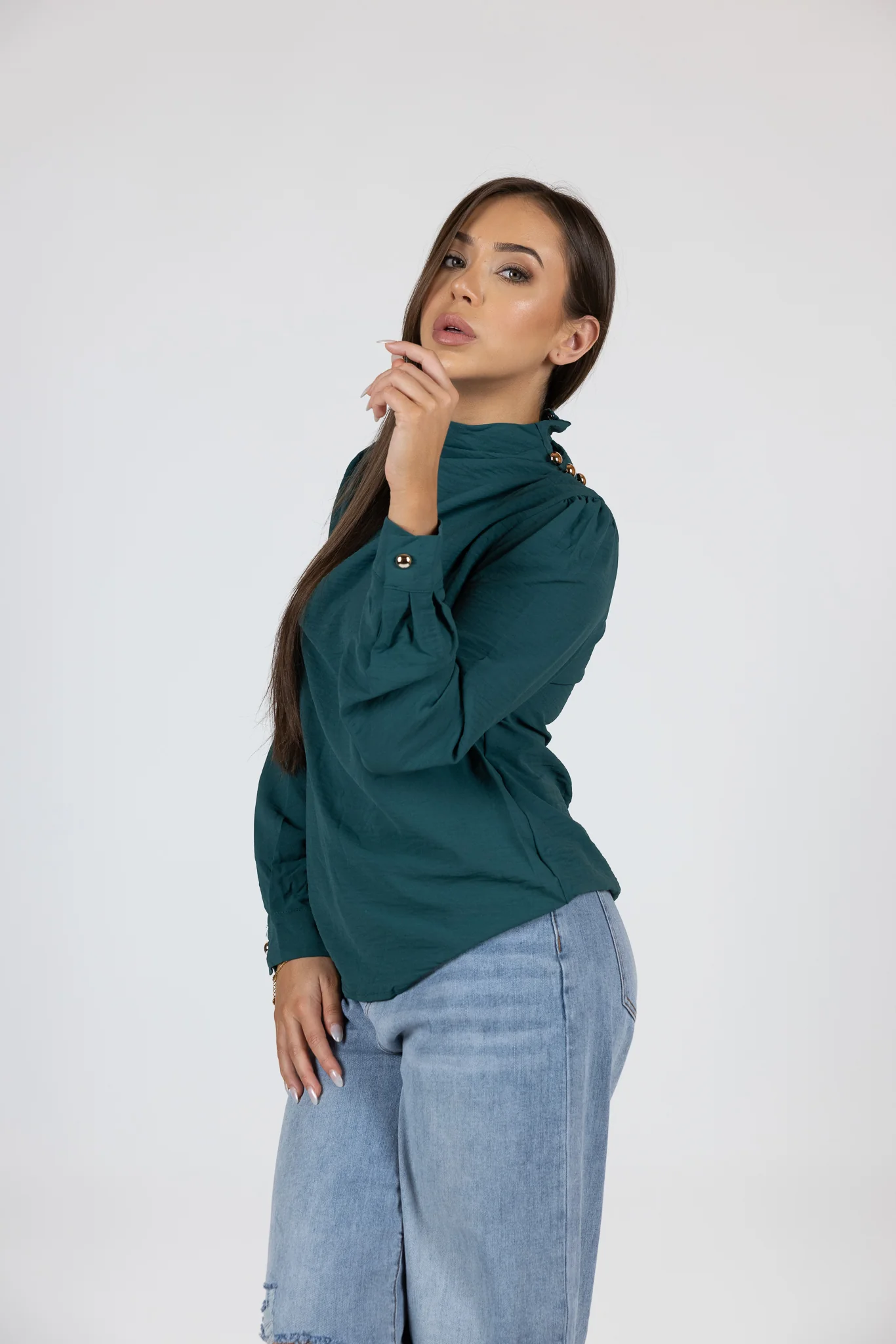 Shoulder Button Blouse - Image 3