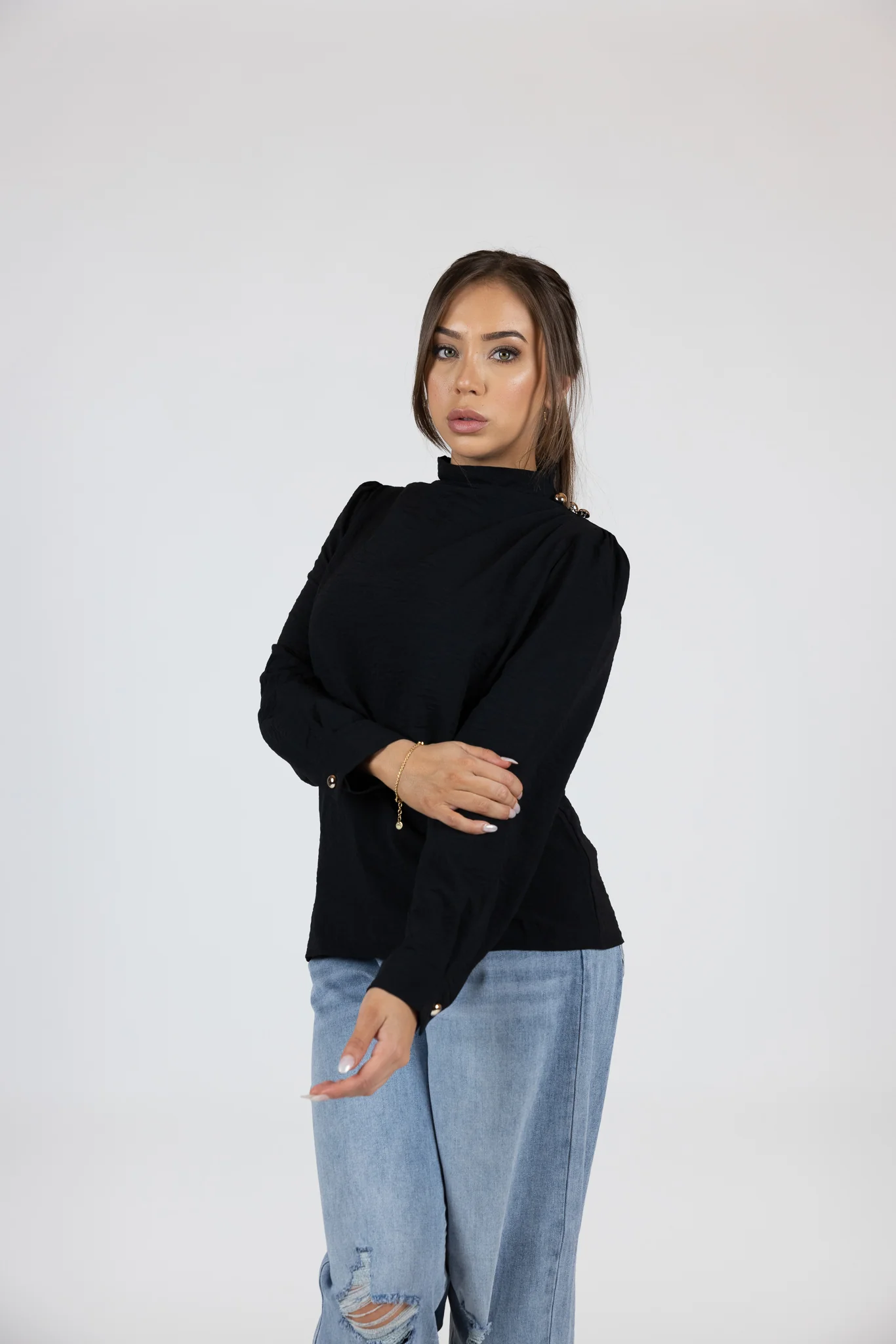 Shoulder Button Blouse - Image 5