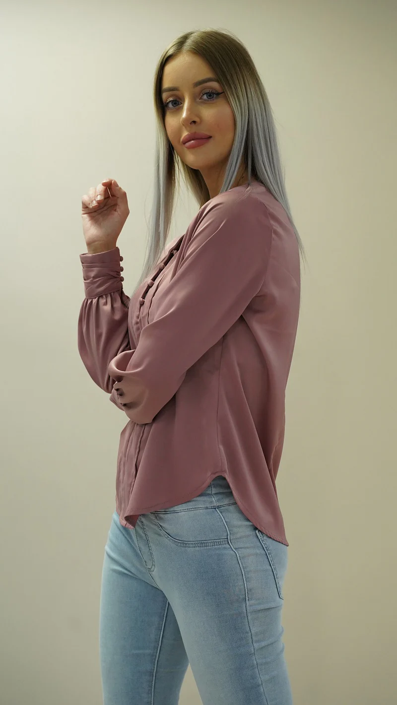 Silk Button Blouse - Image 12