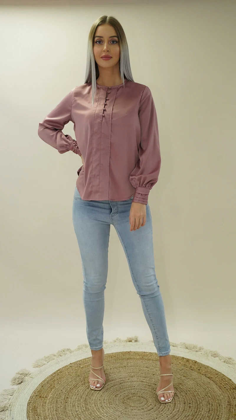 Silk Button Blouse - Image 13