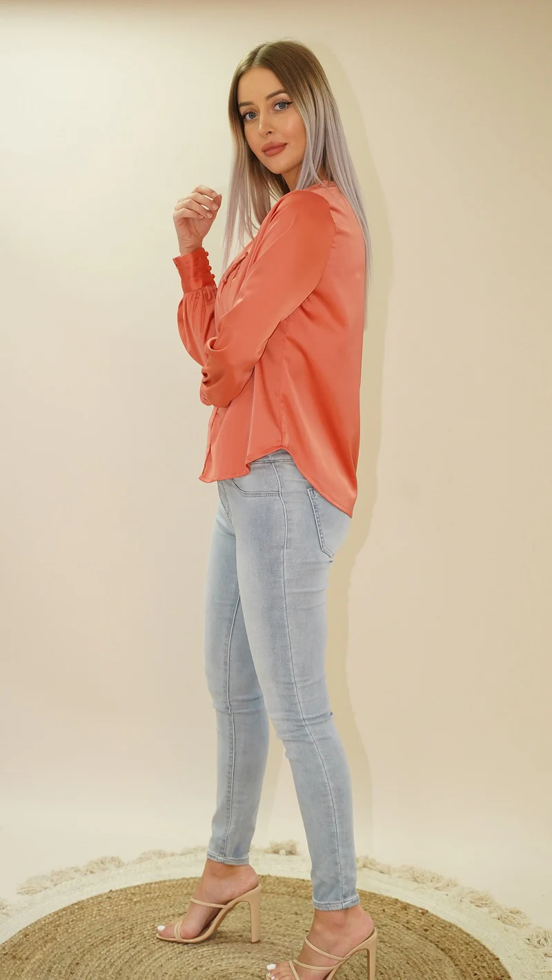 Silk Button Blouse - Image 8