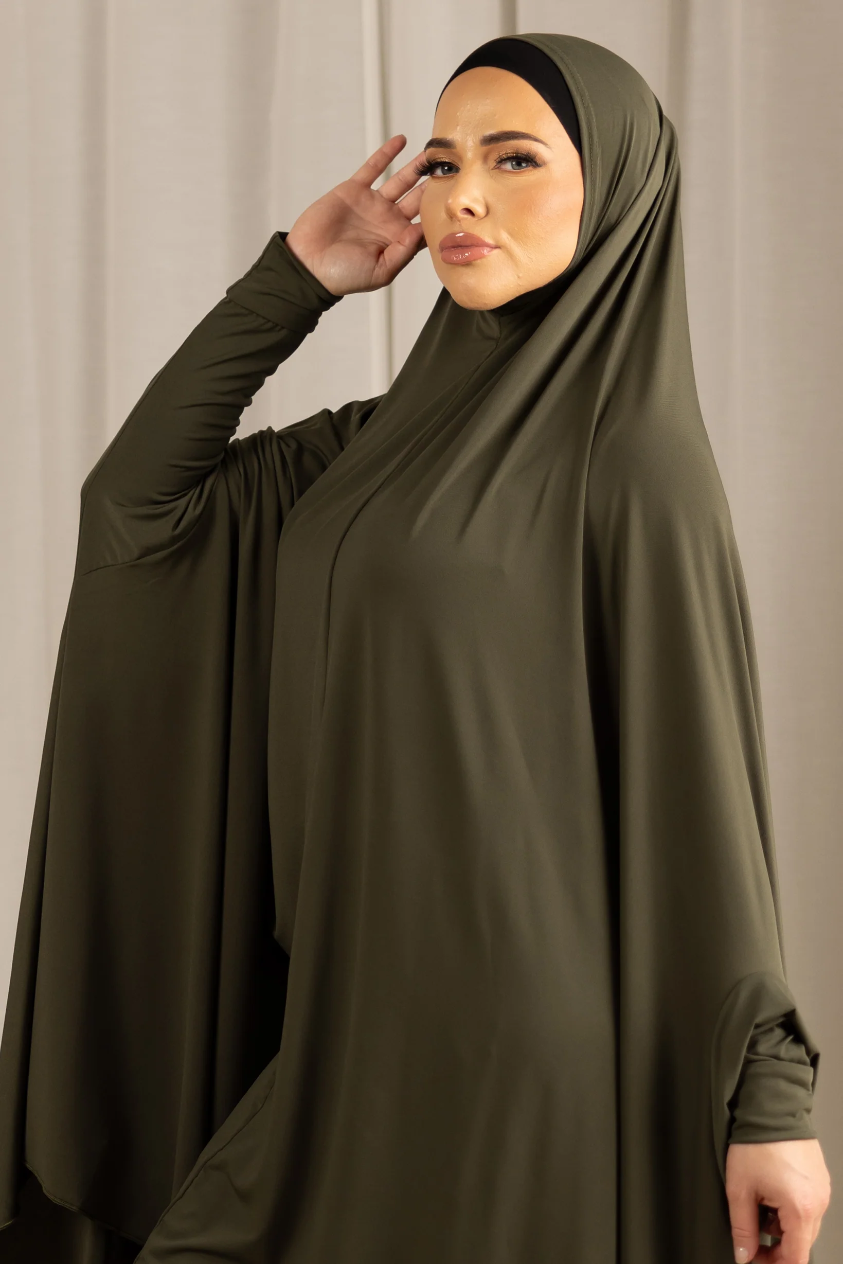 Sleeve Jilbab Smooth Fit - Shades of Green - Image 10