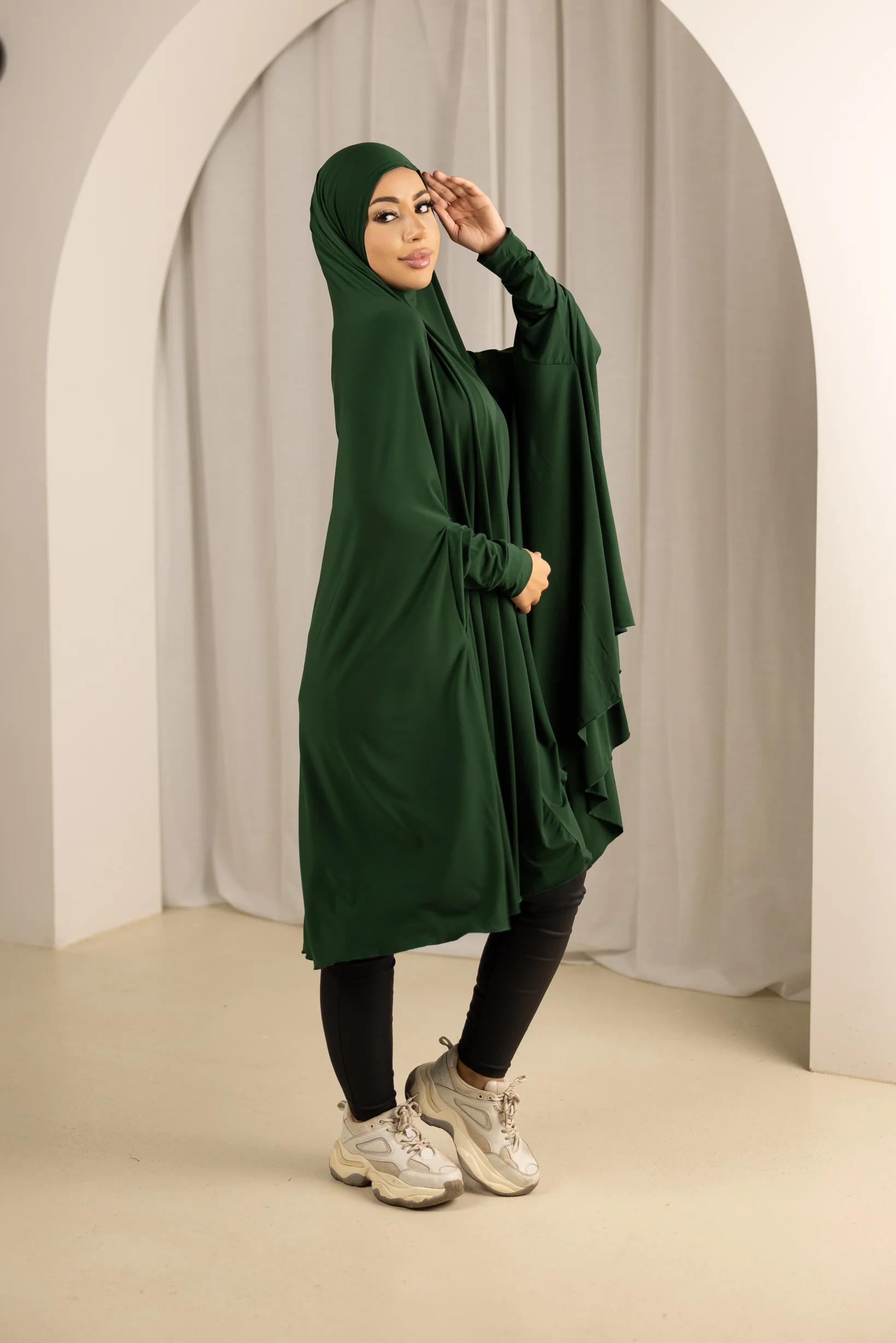 Sleeve Jilbab Smooth Fit - Shades of Green - Image 2