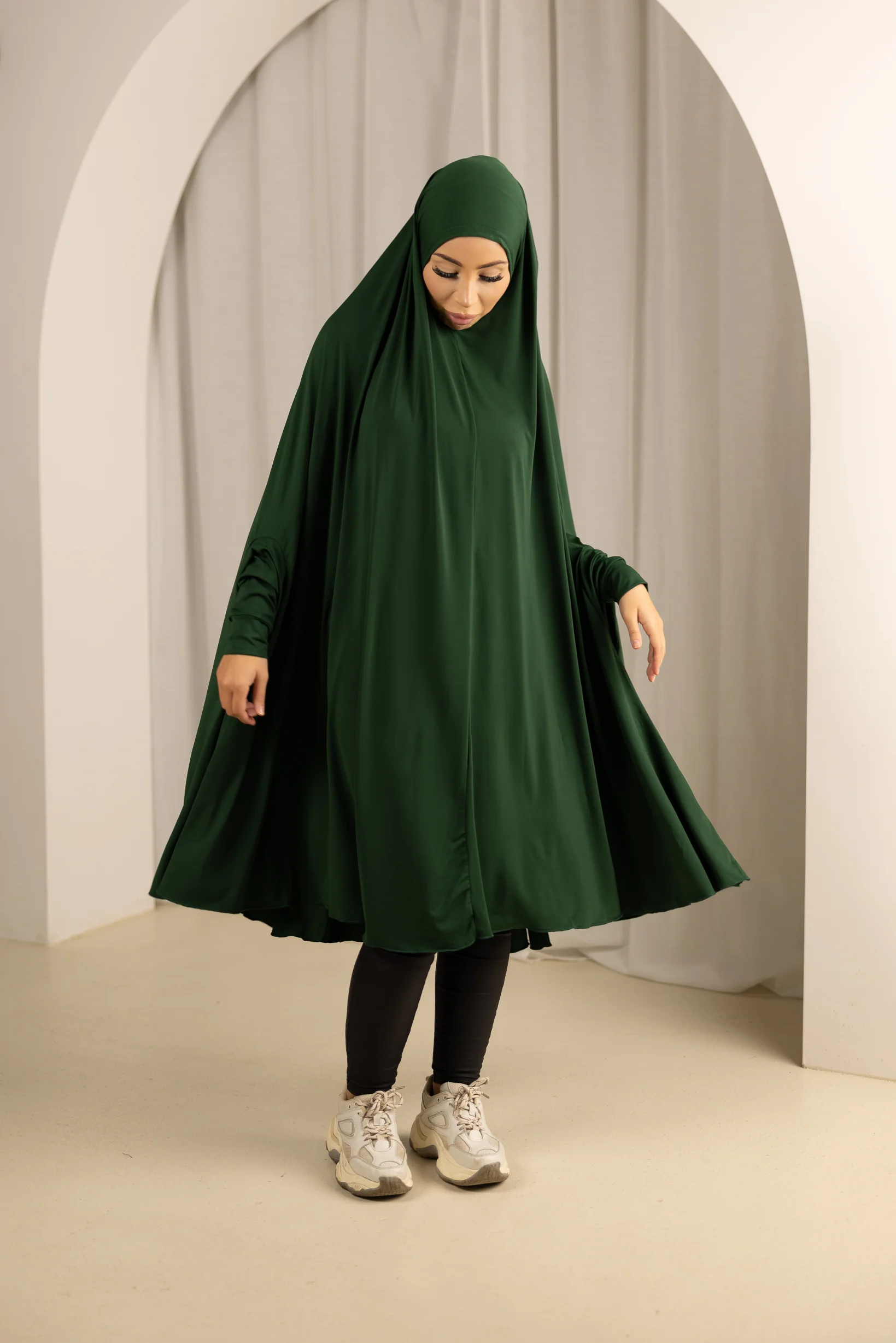 Sleeve Jilbab Smooth Fit - Shades of Green - Image 3