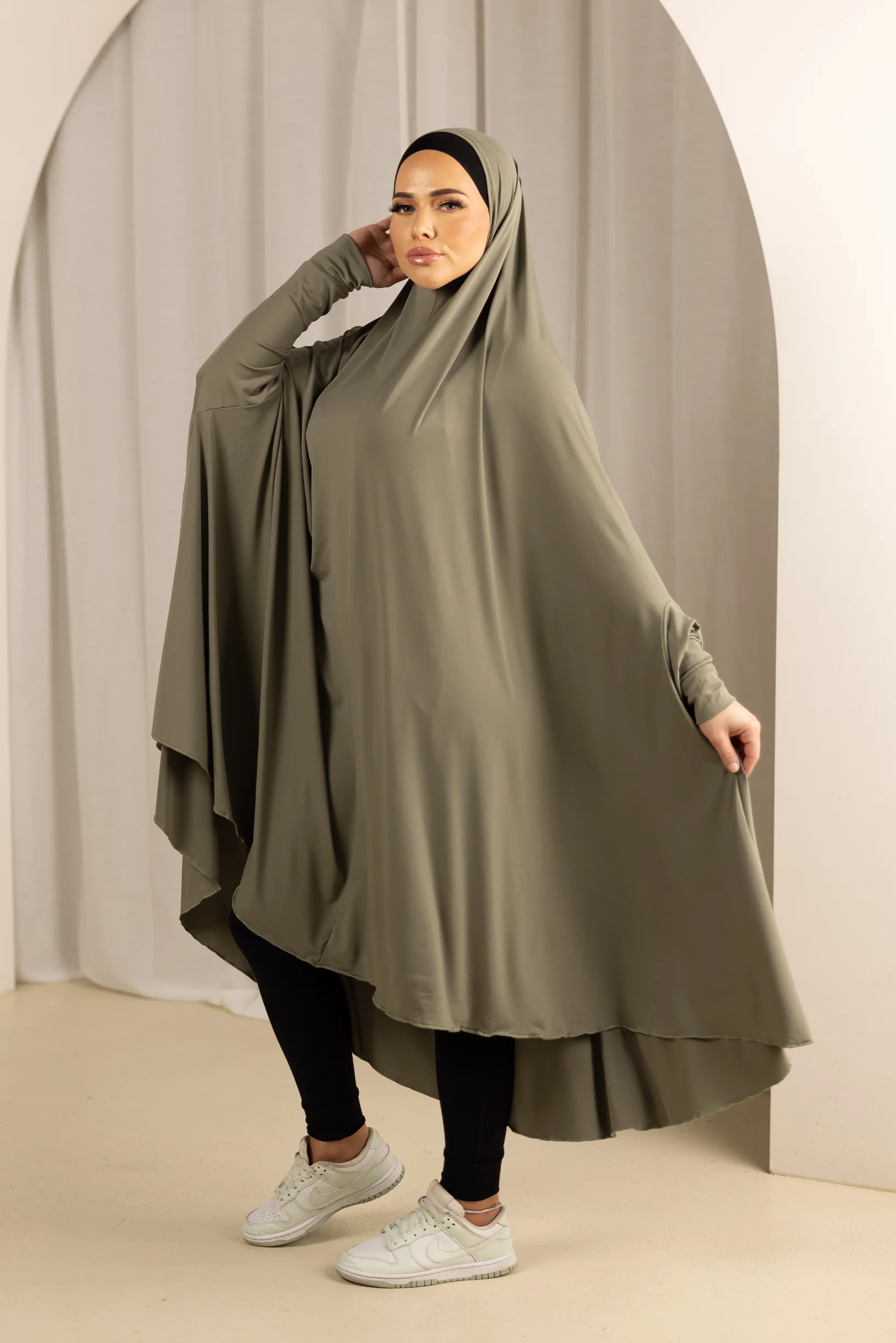 Sleeve Jilbab Smooth Fit - Shades of Green - Image 4