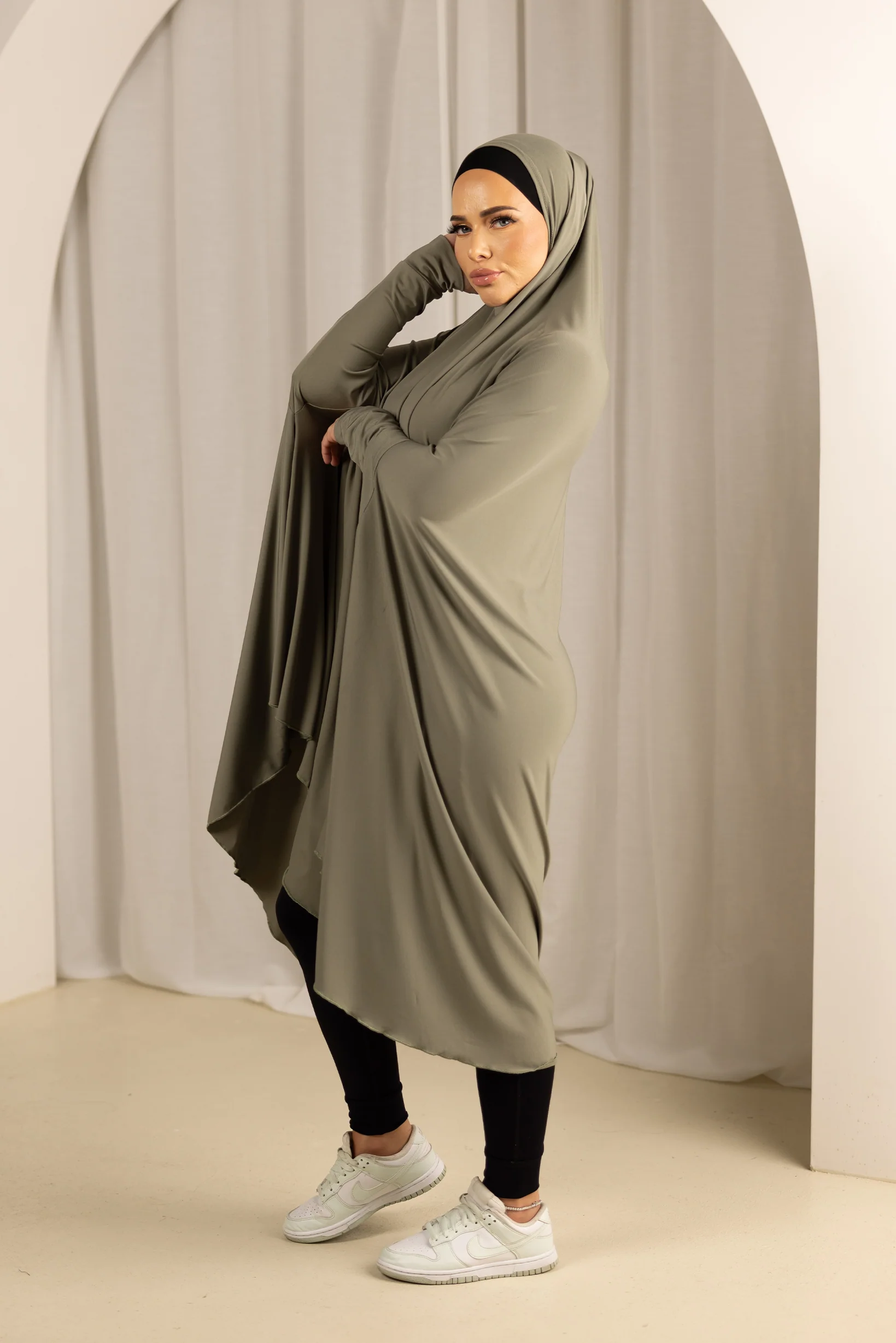 Sleeve Jilbab Smooth Fit - Shades of Green - Image 5