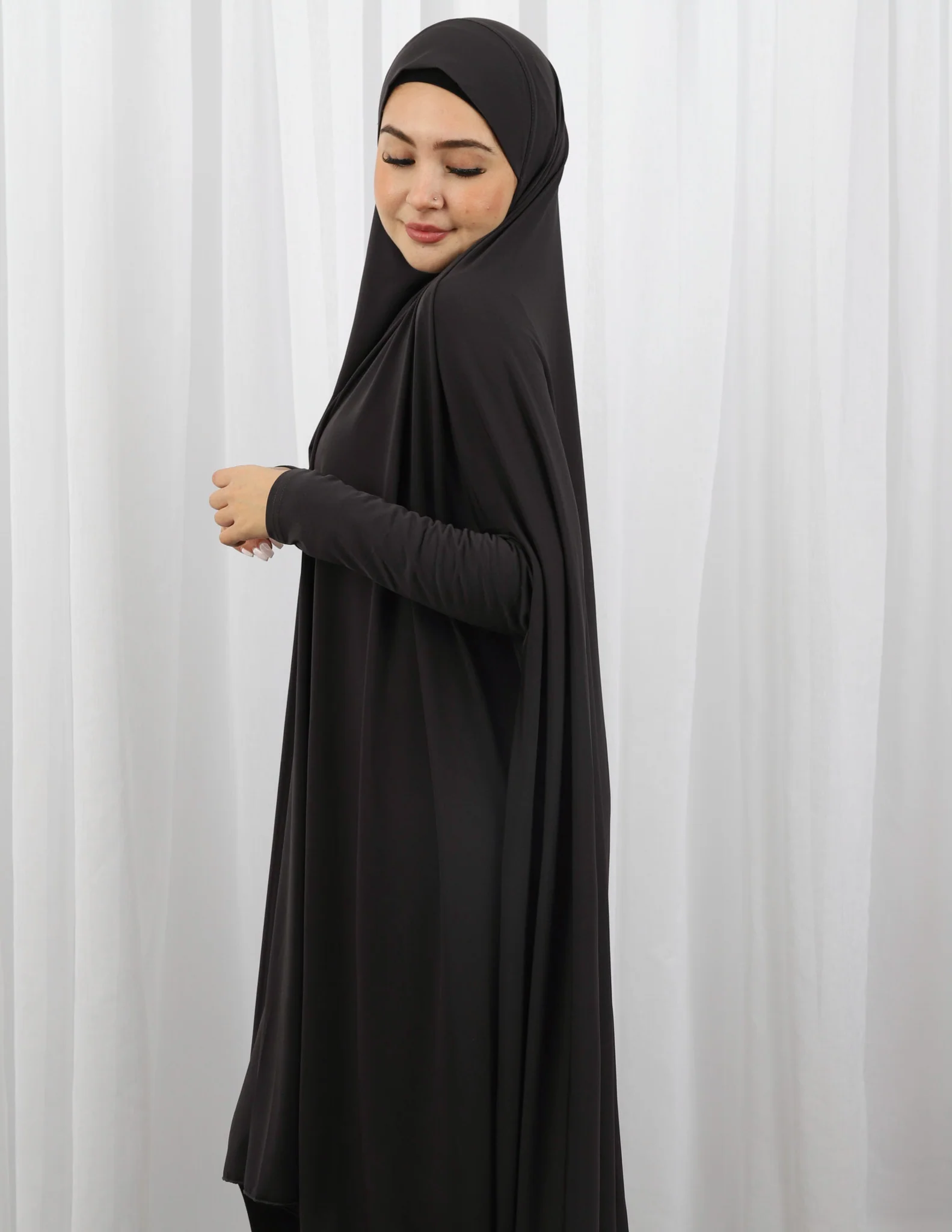 Sleeve Jilbab Panel Fit - Shades of Black - Image 7