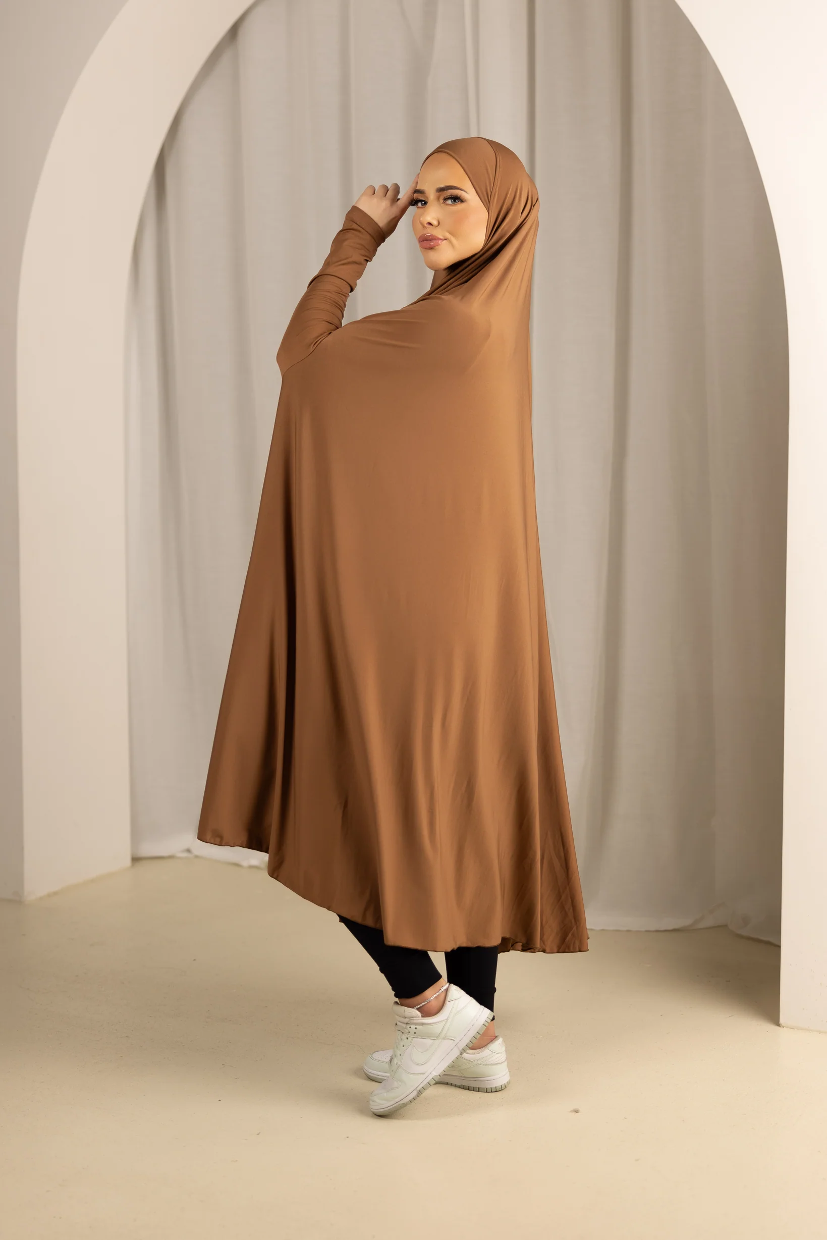 Sleeve Jilbab Panel Fit - Shades of Brown - Image 3