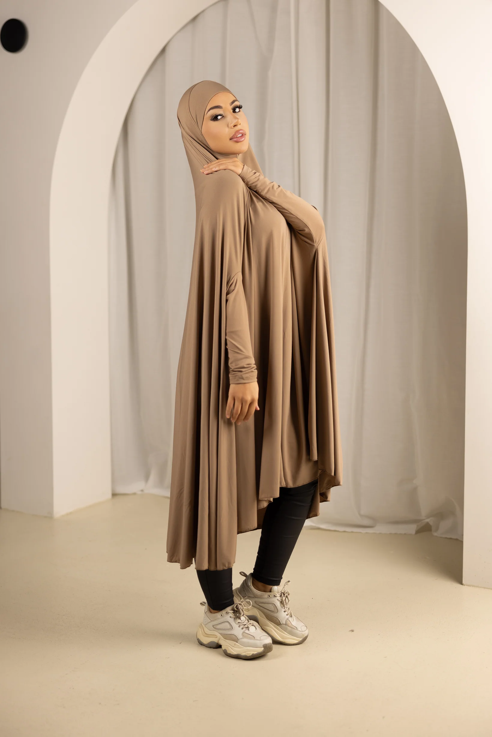 Sleeve Jilbab Panel Fit - Shades of Brown - Image 6