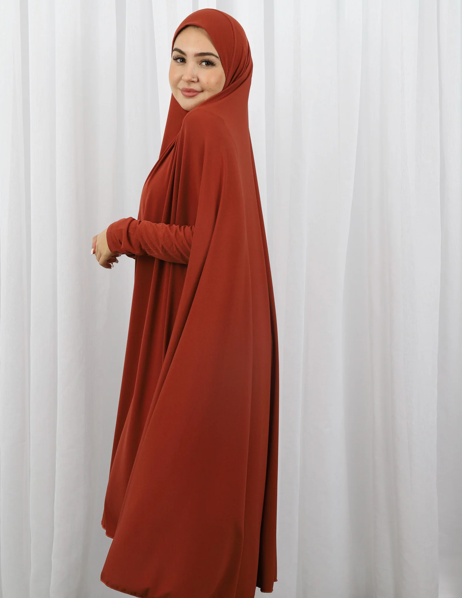 Sleeve Jilbab Panel Fit - Shades of Red - Image 6