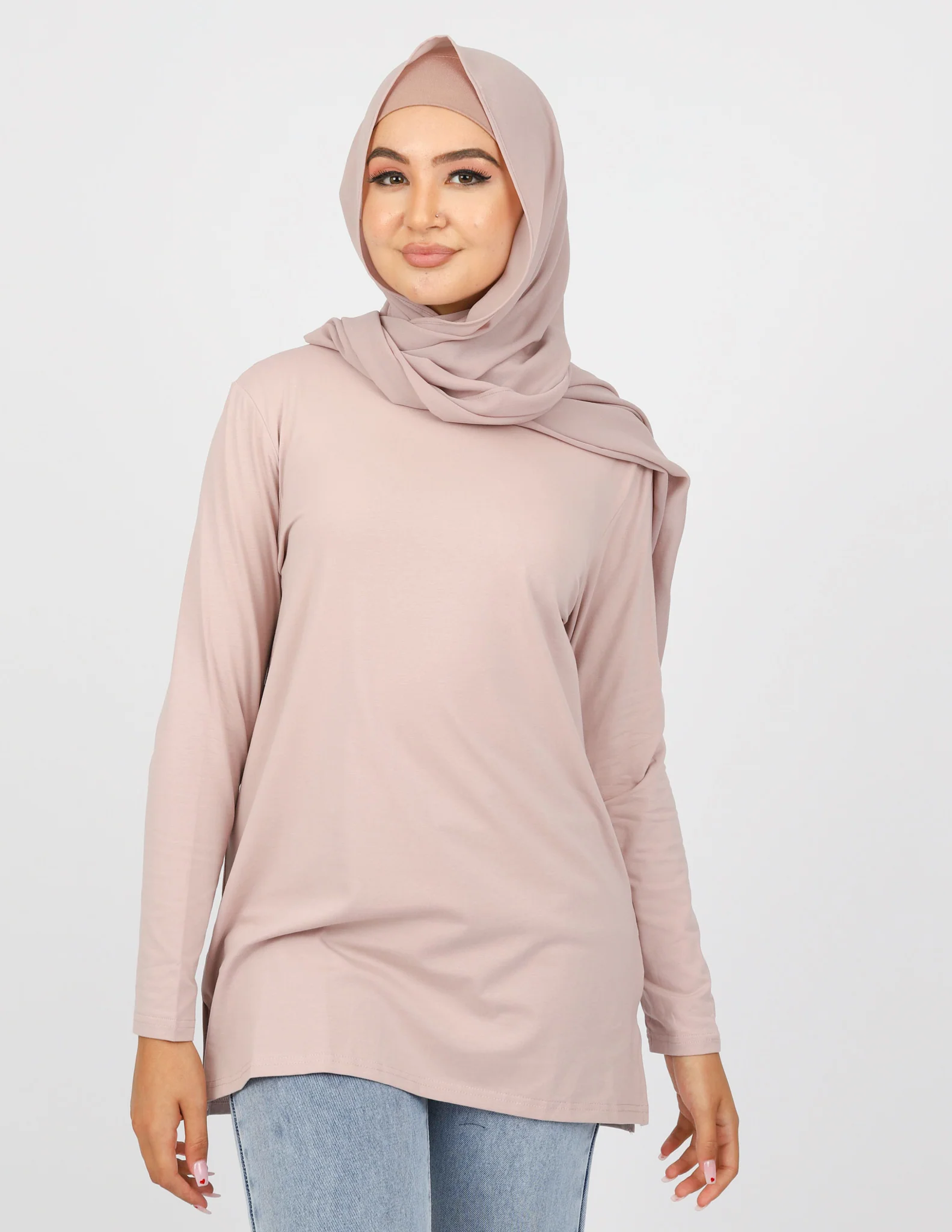 Sporty Straight Hem Top - Light Shades - Image 10