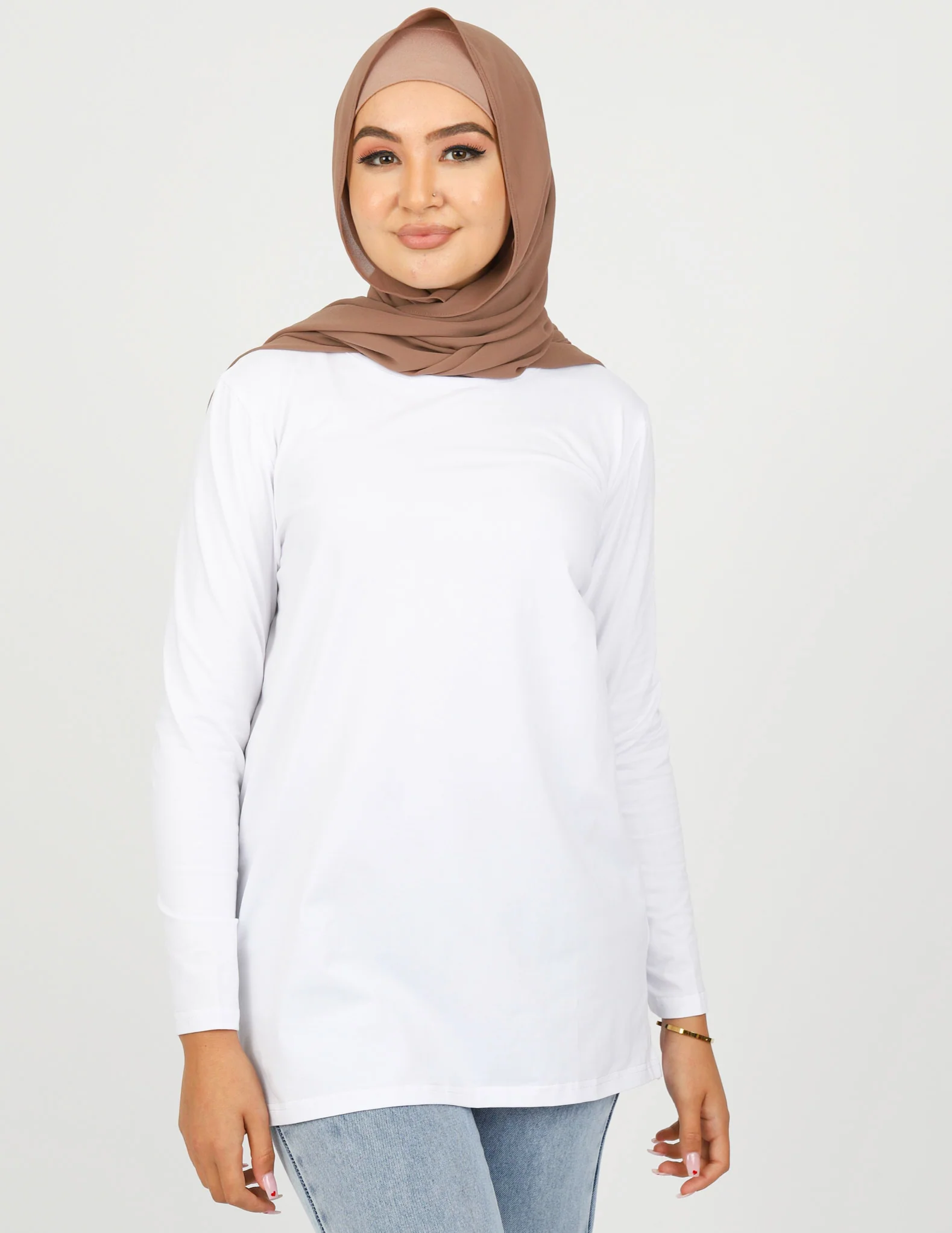 Sporty Straight Hem Top - Light Shades - Image 14
