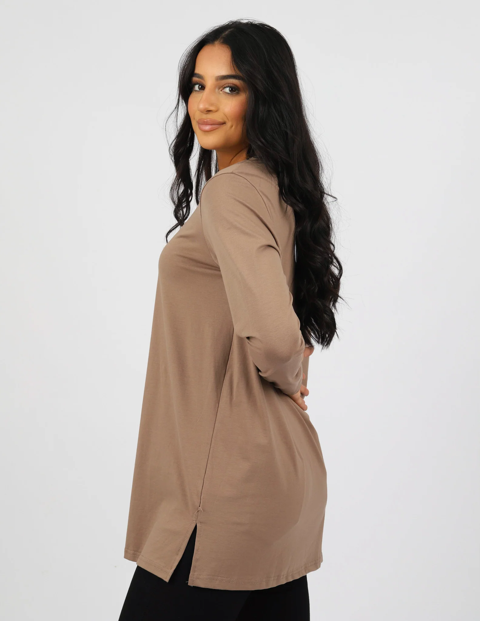 Sporty Straight Hem Top - Light Shades - Image 5