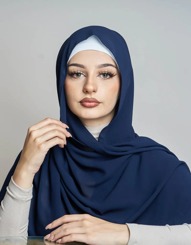 Square Chiffon Shawl - Dark Shades - Image 5