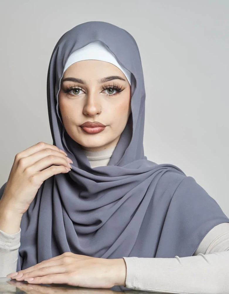 Square Chiffon Shawl - Light Shades - Image 2