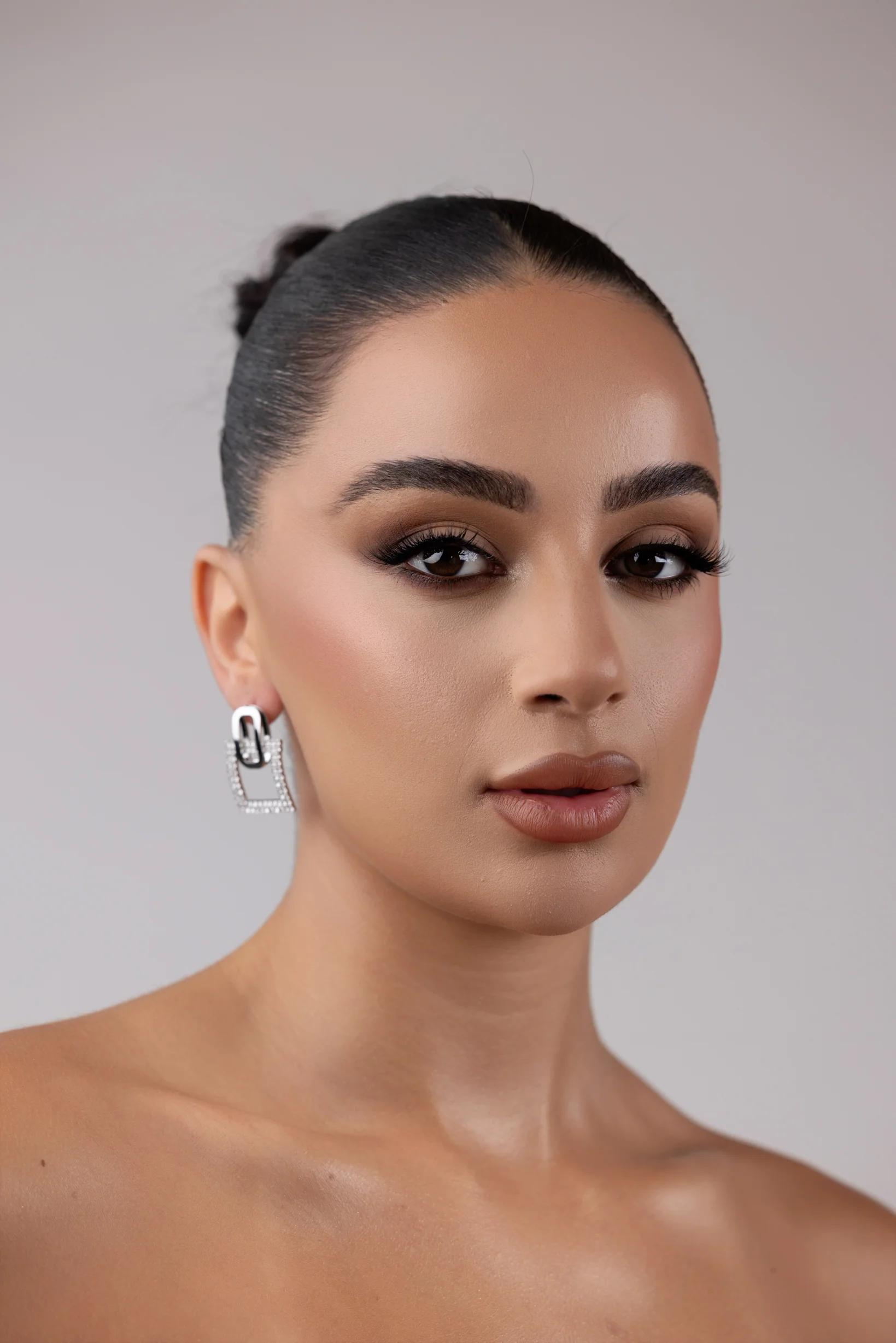 Square Diamonte Earrings - Image 2