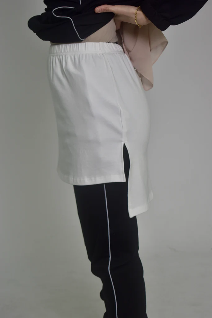 Straight Hi Lo Layering Skirt - Image 3
