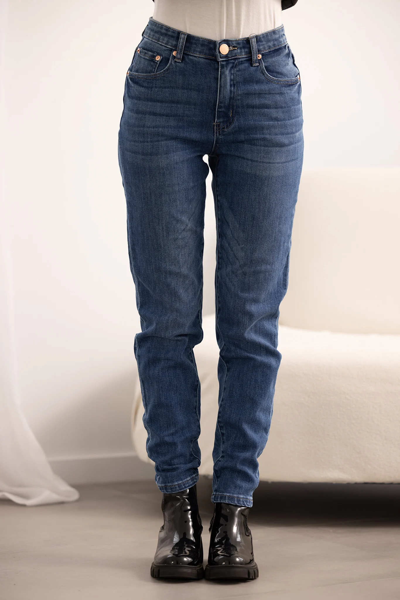 Straight Leg Denim Jeans - Image 2
