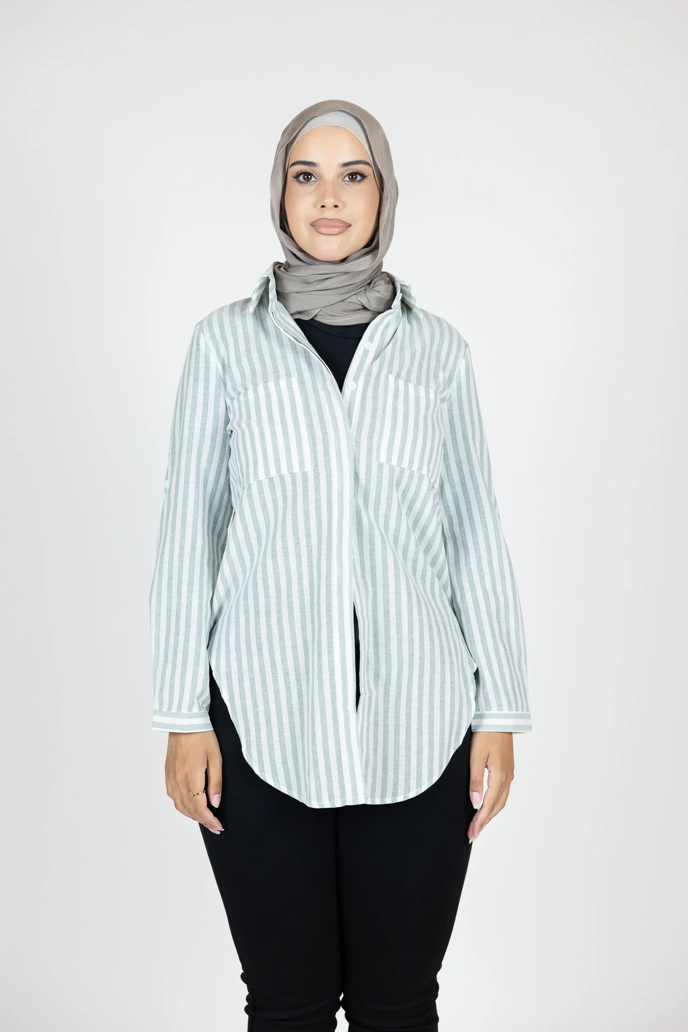 Sue Stripe Button Up Shirt - Image 6